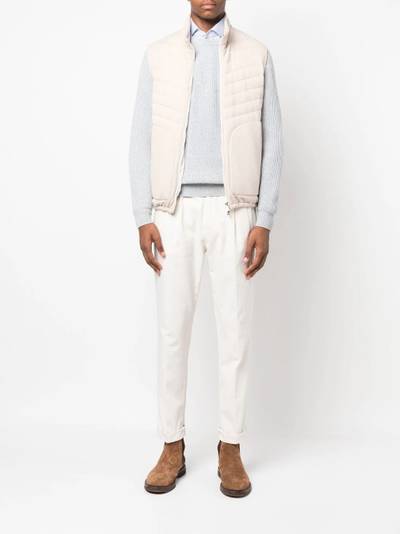 Brunello Cucinelli crew neck ribbed jumper outlook