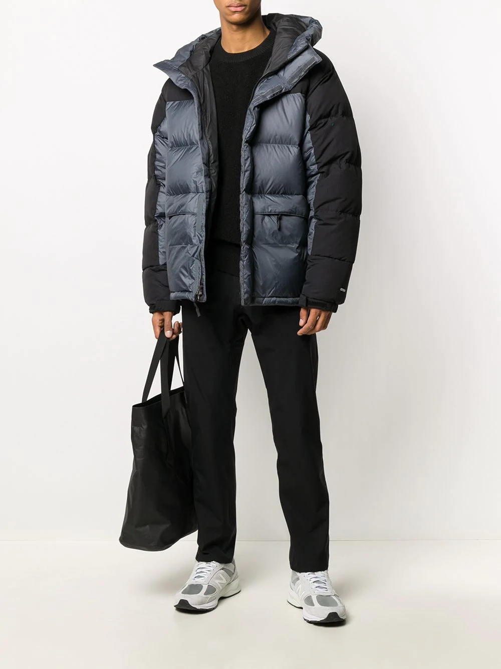 two-tone padded parka - 2