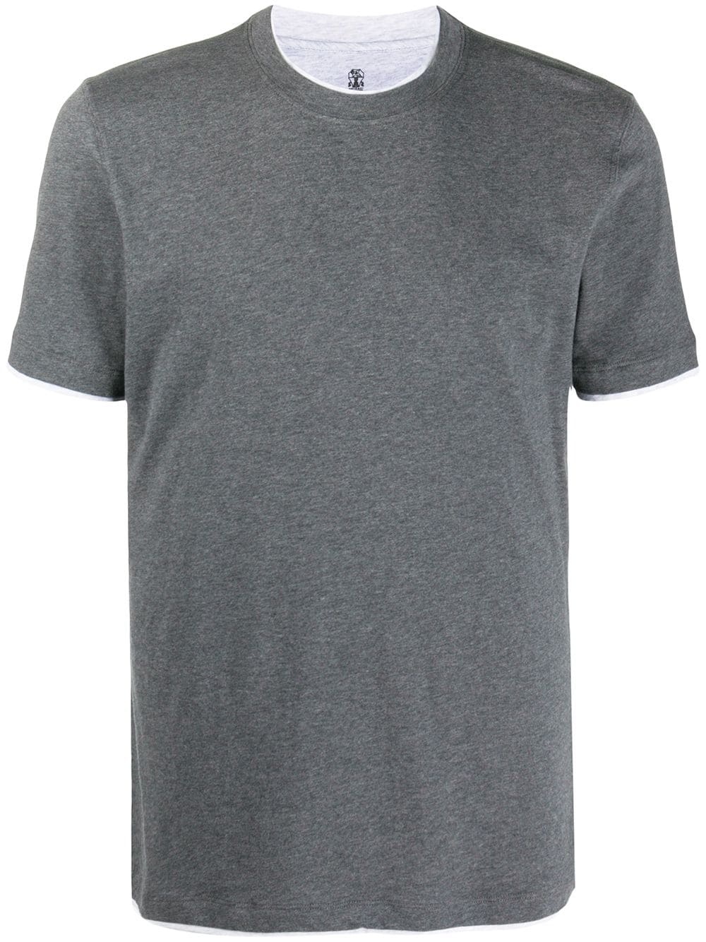 contrast trim T-shirt - 1