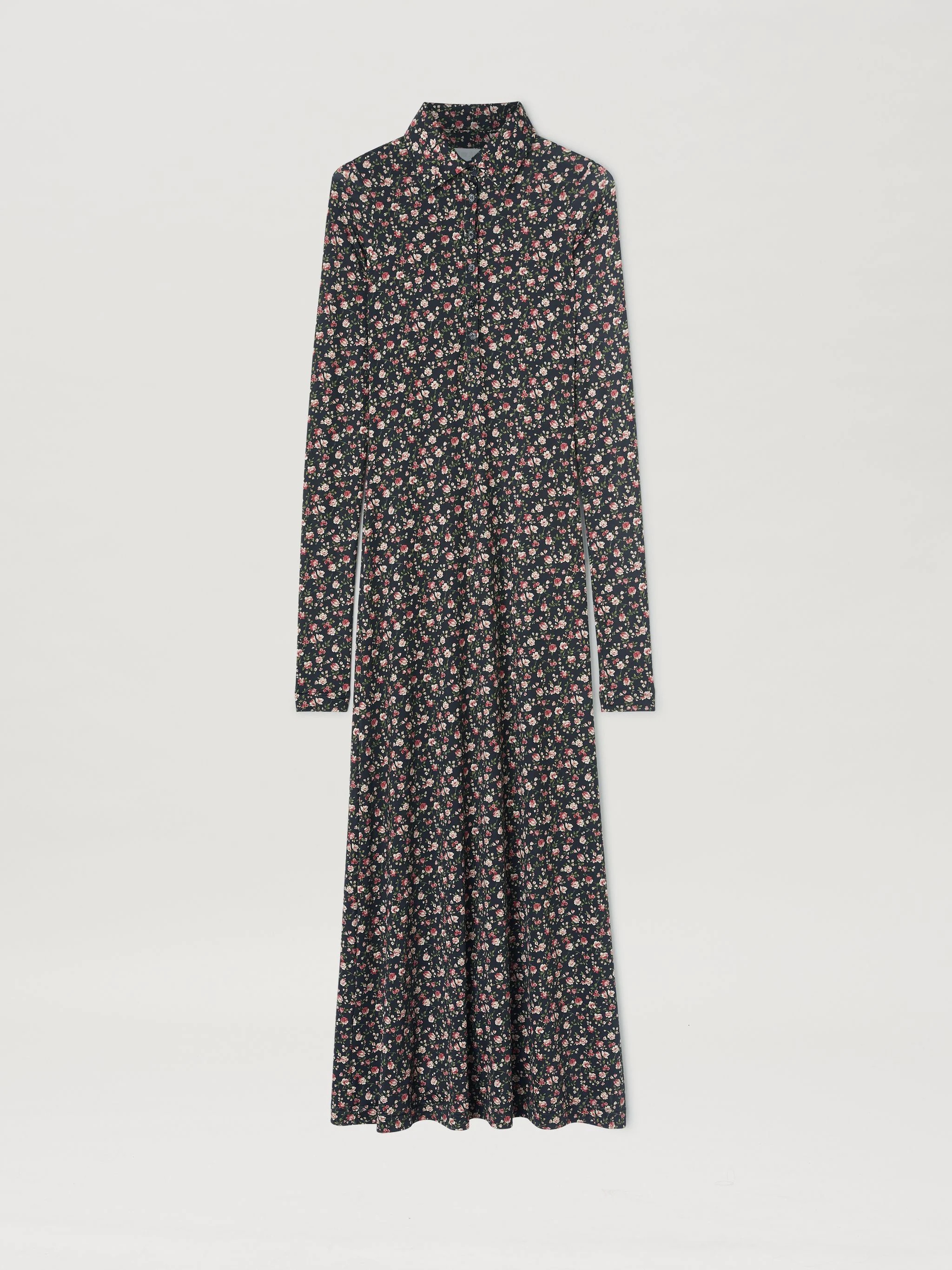 FLOWERS PRINT POLO DRESS - 1