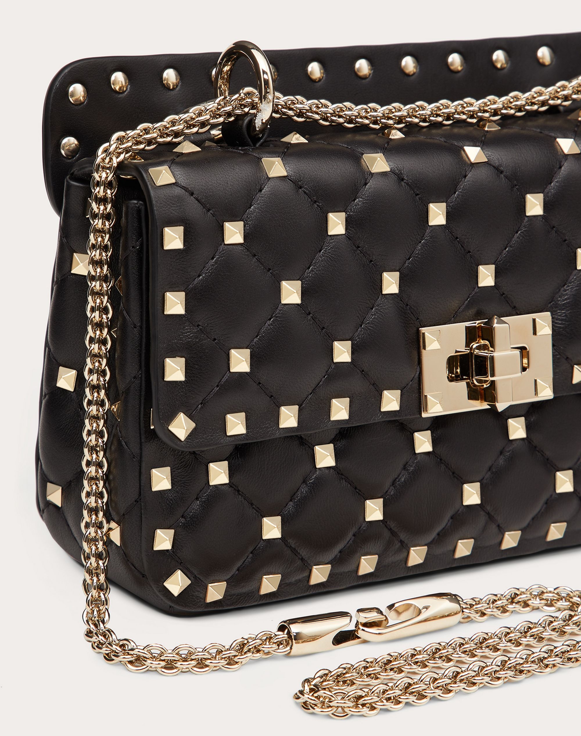 Small Rockstud Spike Nappa Leather Bag - 5