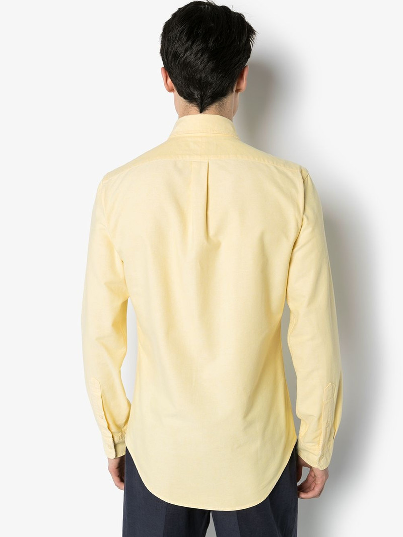 logo-embroidered button-down shirt 4