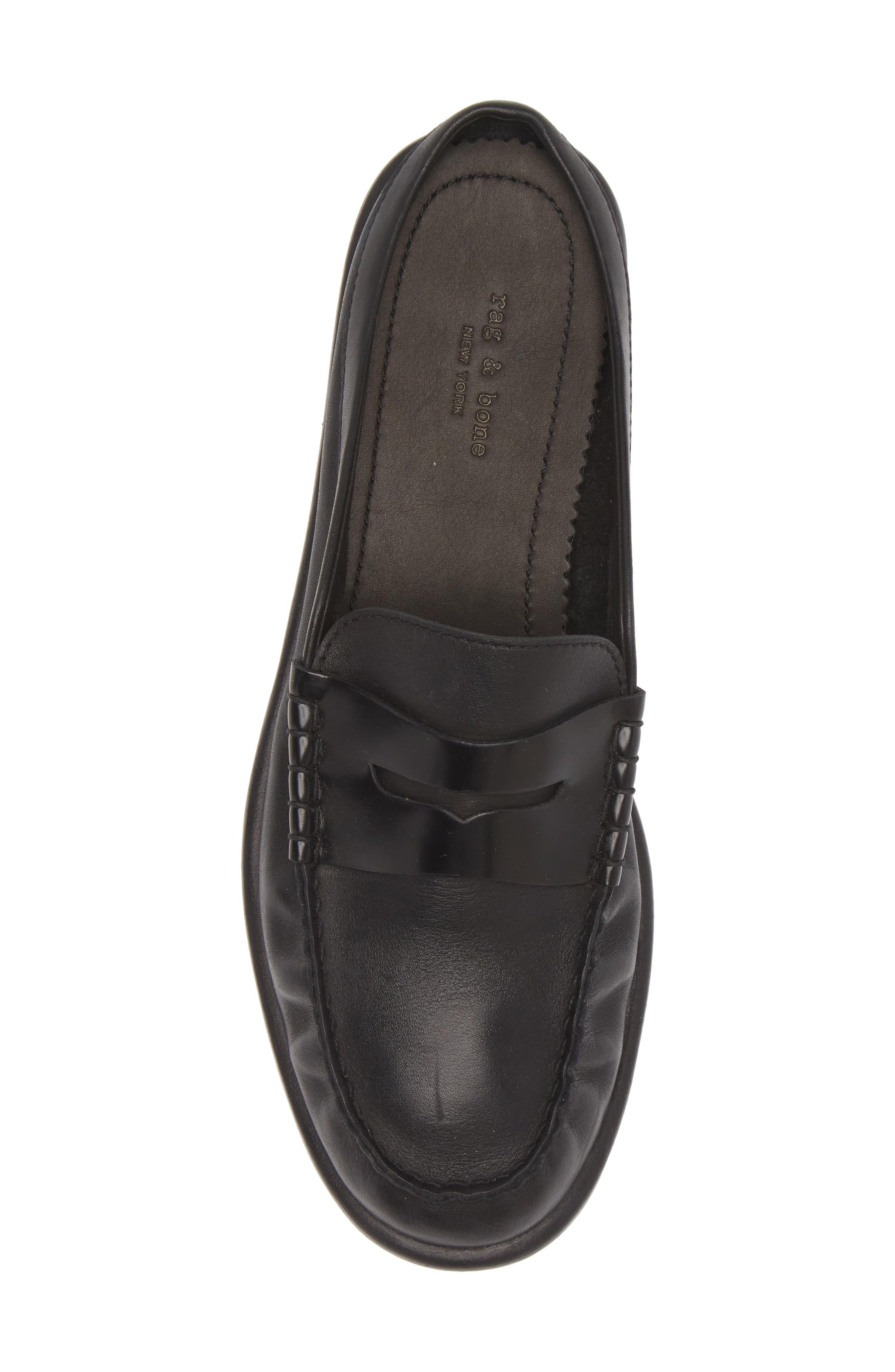rag & bone Carter Penny Loafer Mule in Blk at Nordstrom - 5