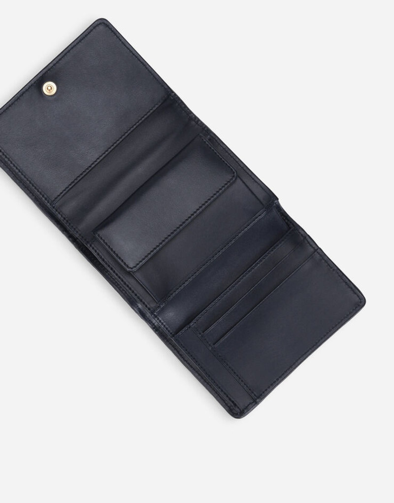 Dolce & Gabbana Small continental Devotion wallet in patchwork denim outlook