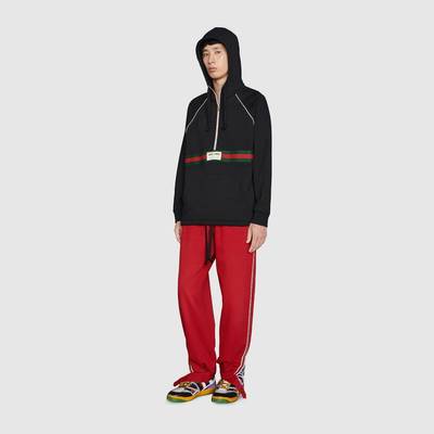 GUCCI Cotton jersey sweatshirt with Web outlook