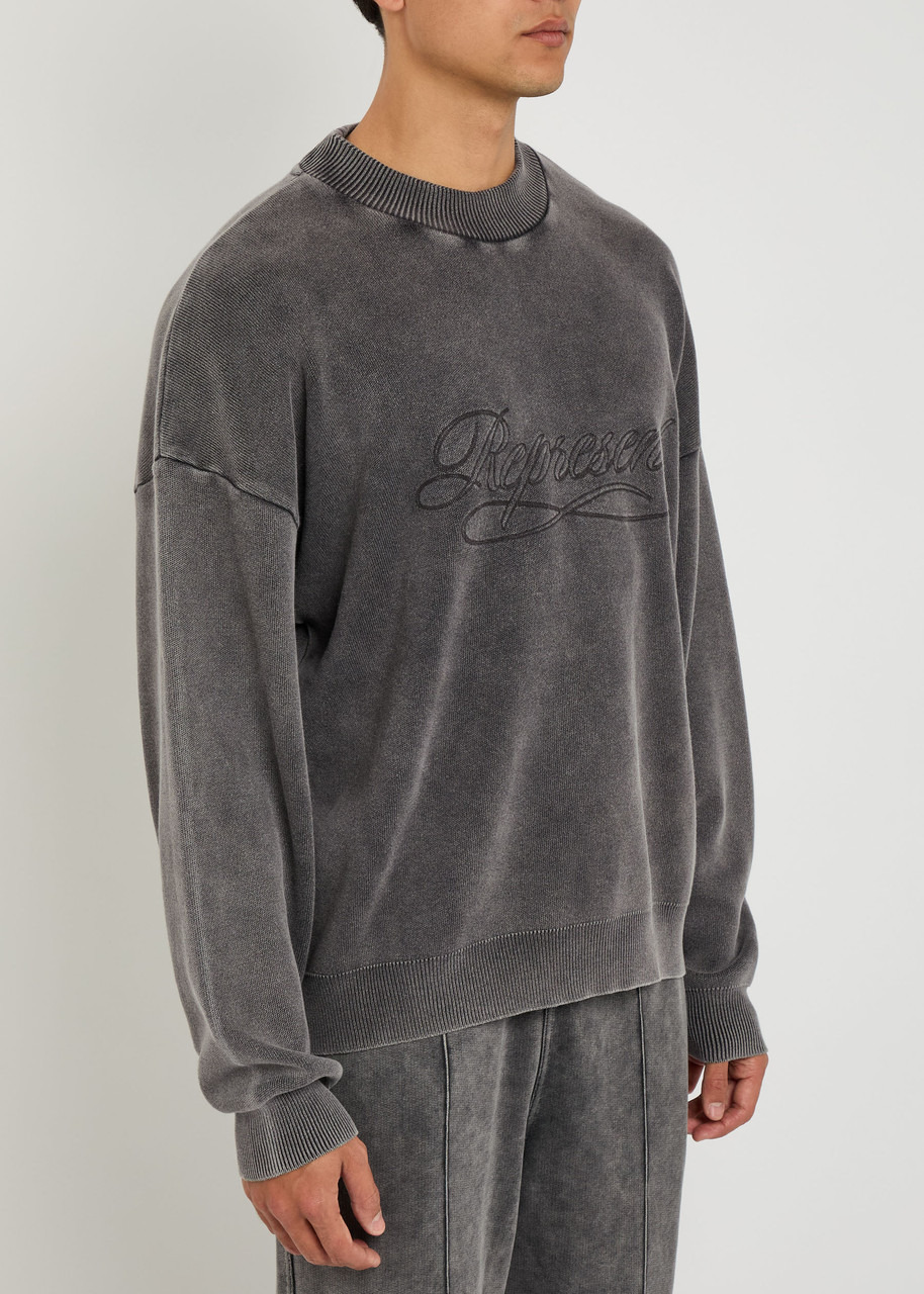 Represent Stamped Logo Cotton Jumper - 2