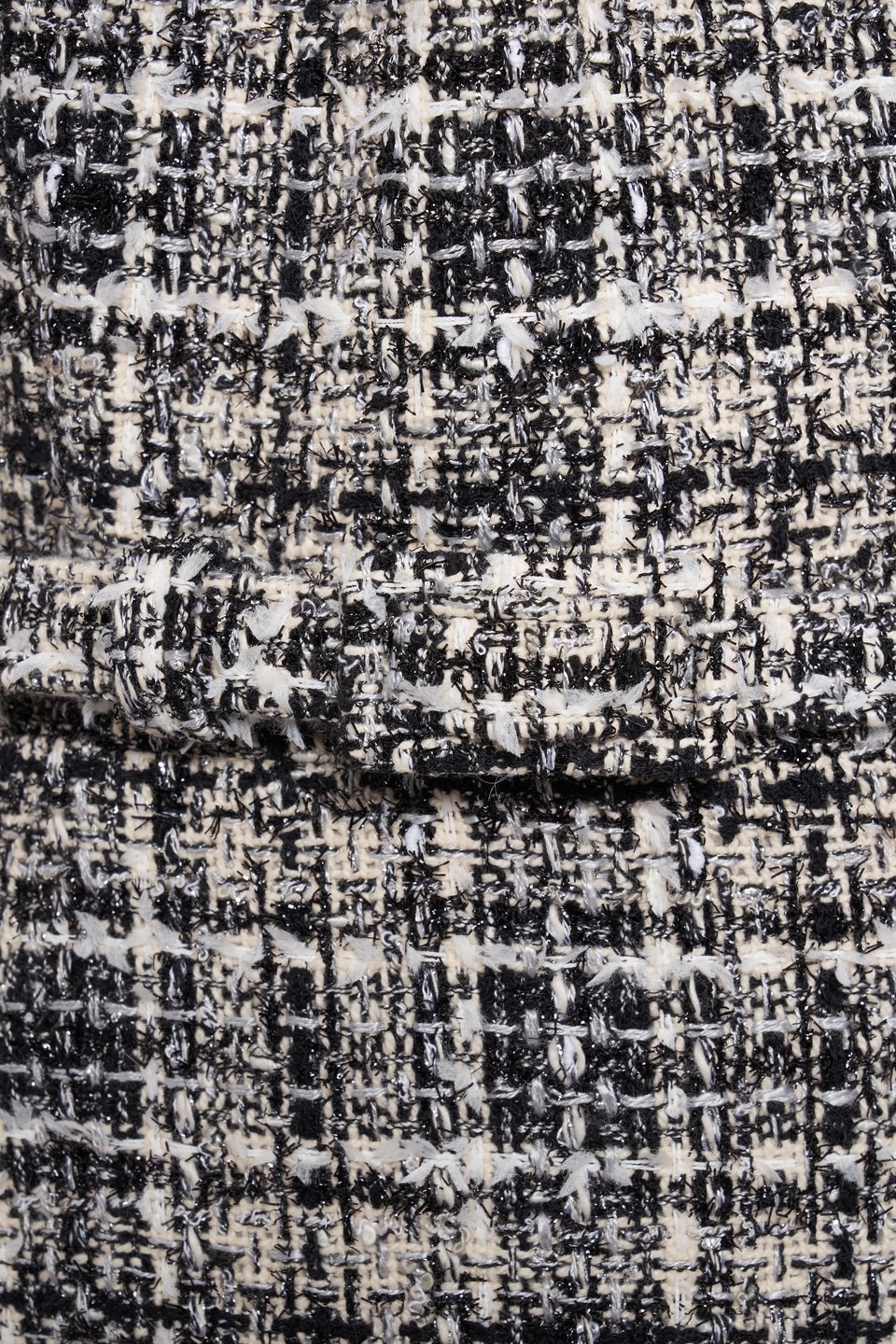 CHECKED LUREX TWEED DRESS WITH BELT - 3