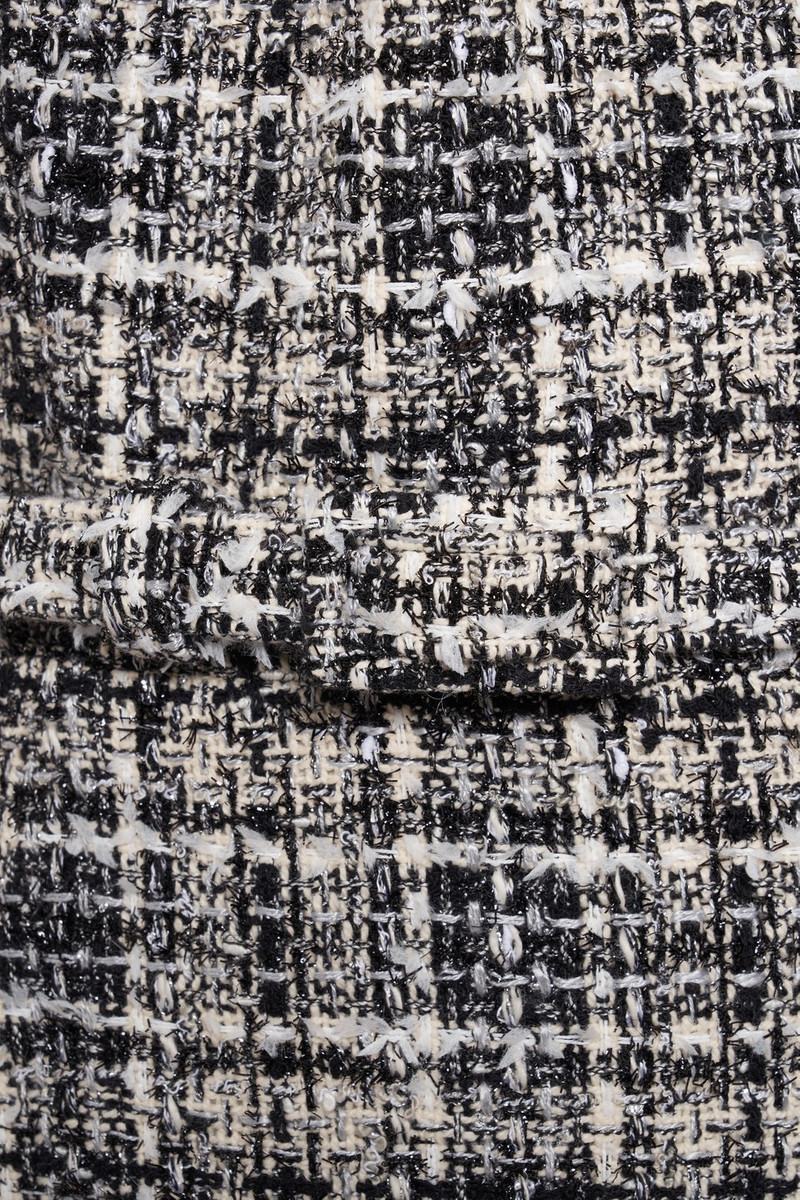 CHECKED LUREX TWEED DRESS WITH BELT 3