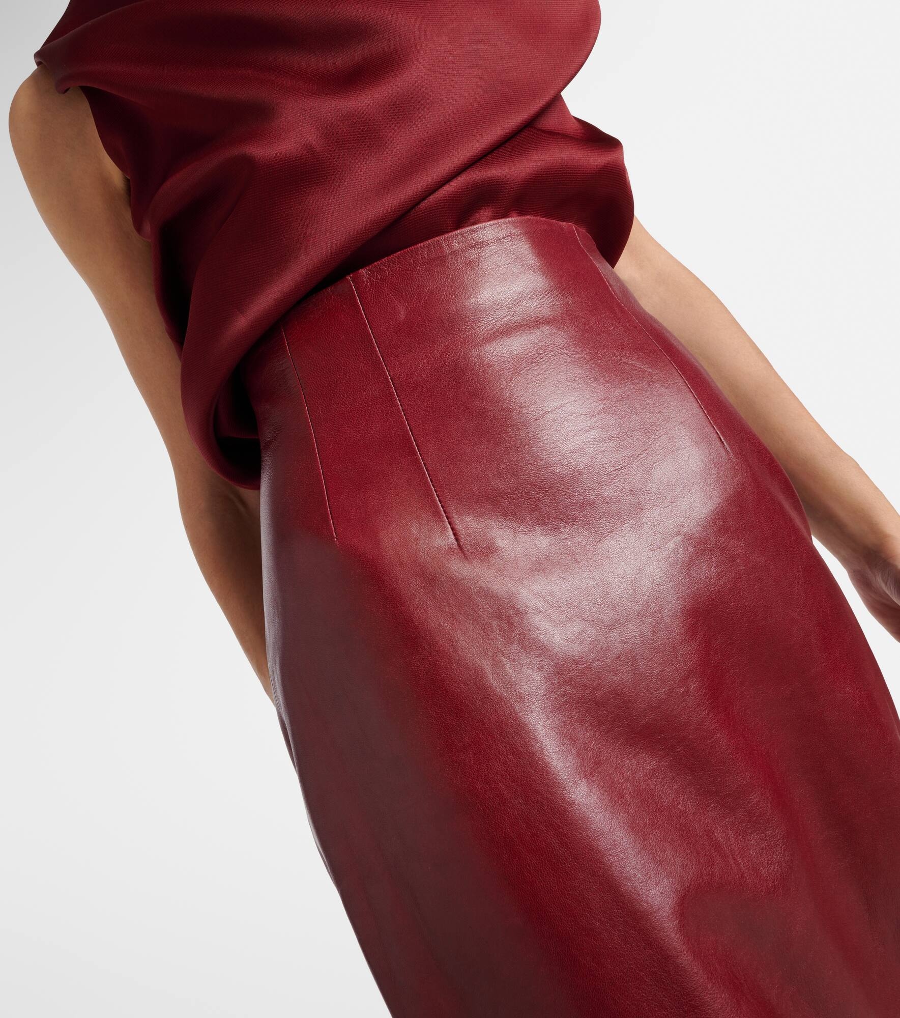 Loxley leather maxi skirt - 4