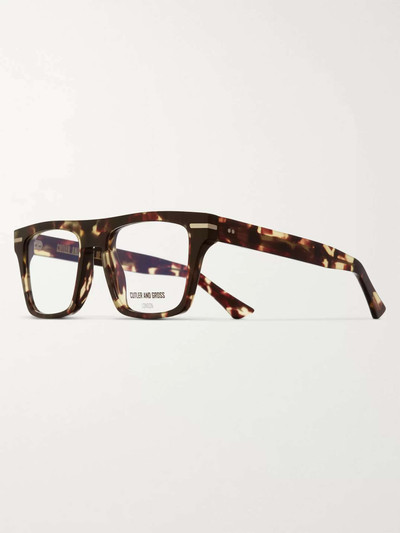 CUTLER AND GROSS Square-Frame Tortoiseshell Acetate Optical Glasses outlook