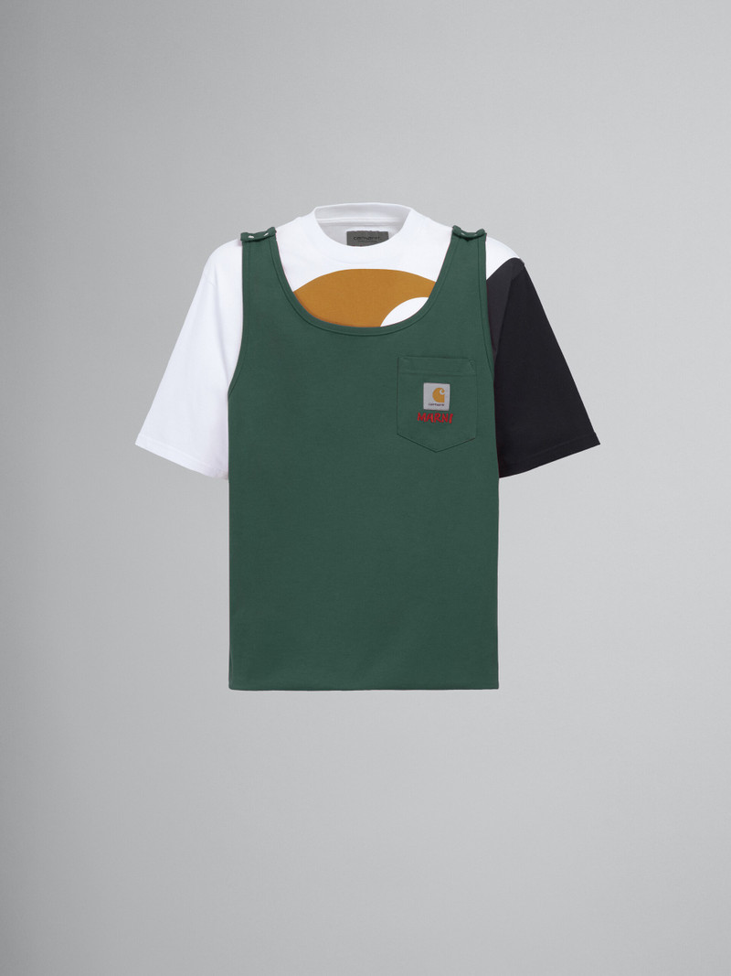 MARNI X CARHARTT WIP - T-SHIRT WITH GREEN VEST 1