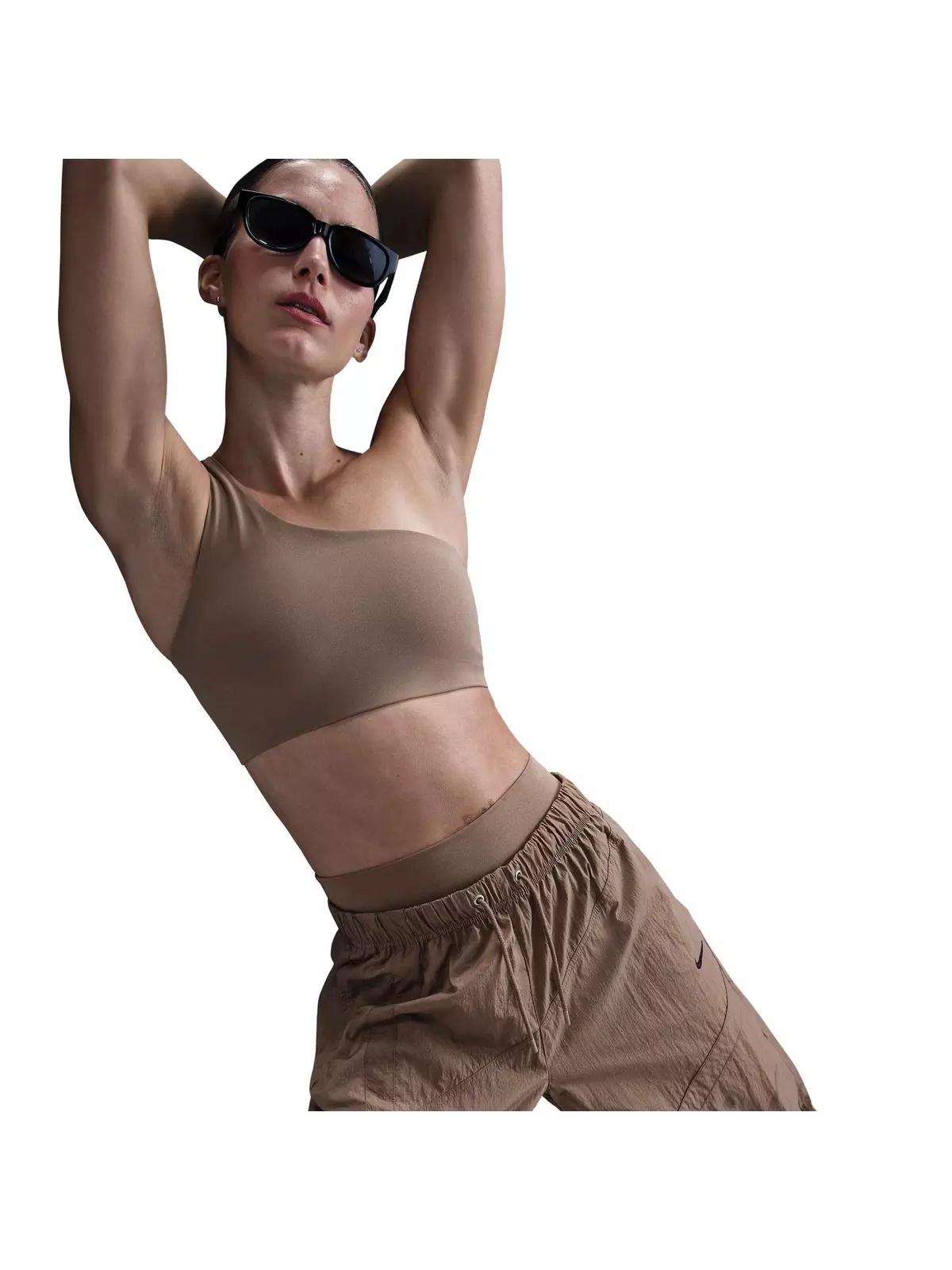 Women's Zenvy Asym Light-Support Padded Sports Bra -Brown - 3