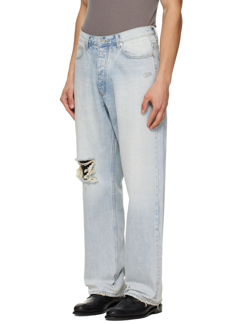 Tonywack Blue Distressed Loose Straight Jeans outlook