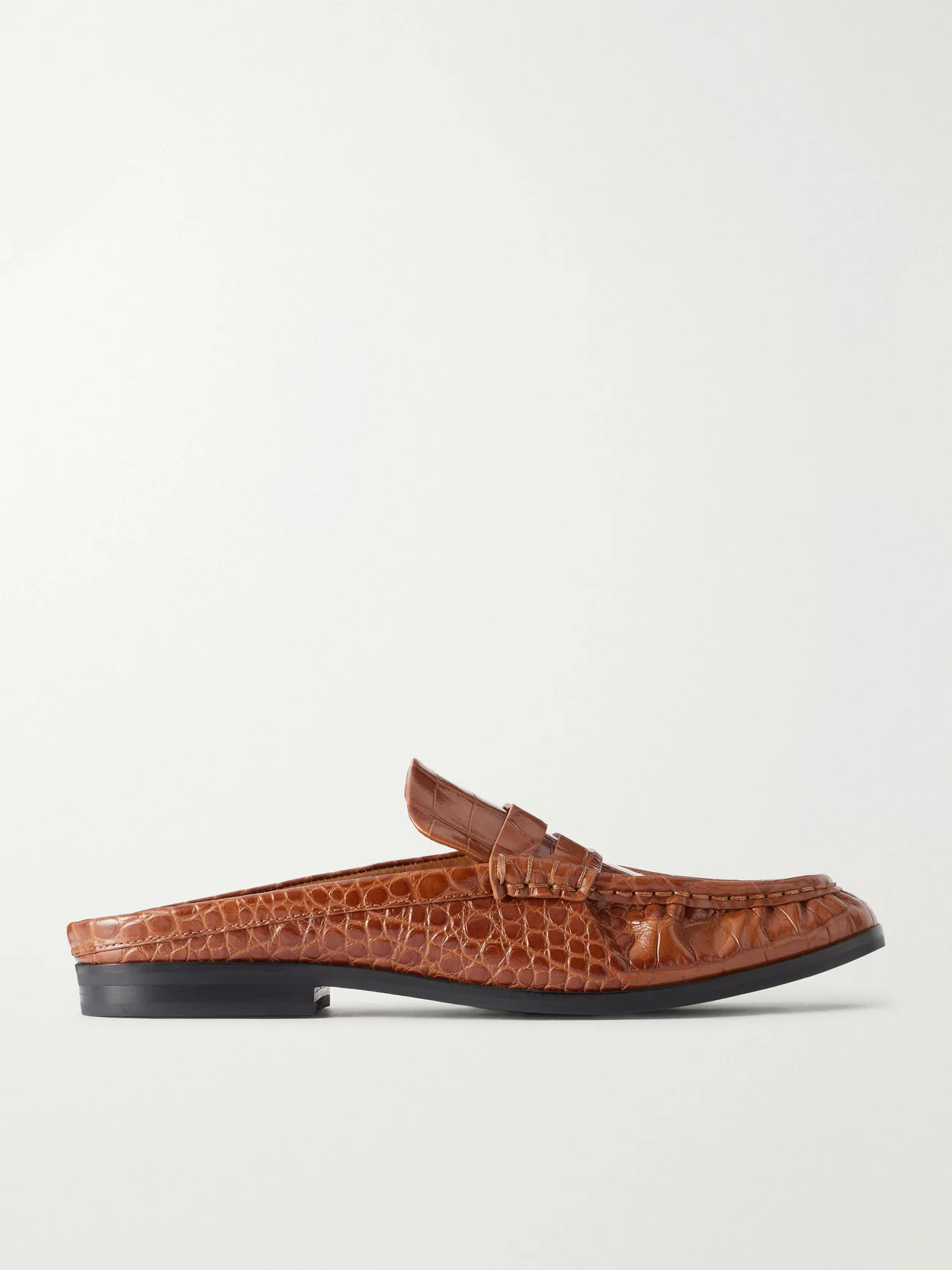 Dean Croc-effect Leather Slip-ons - 1