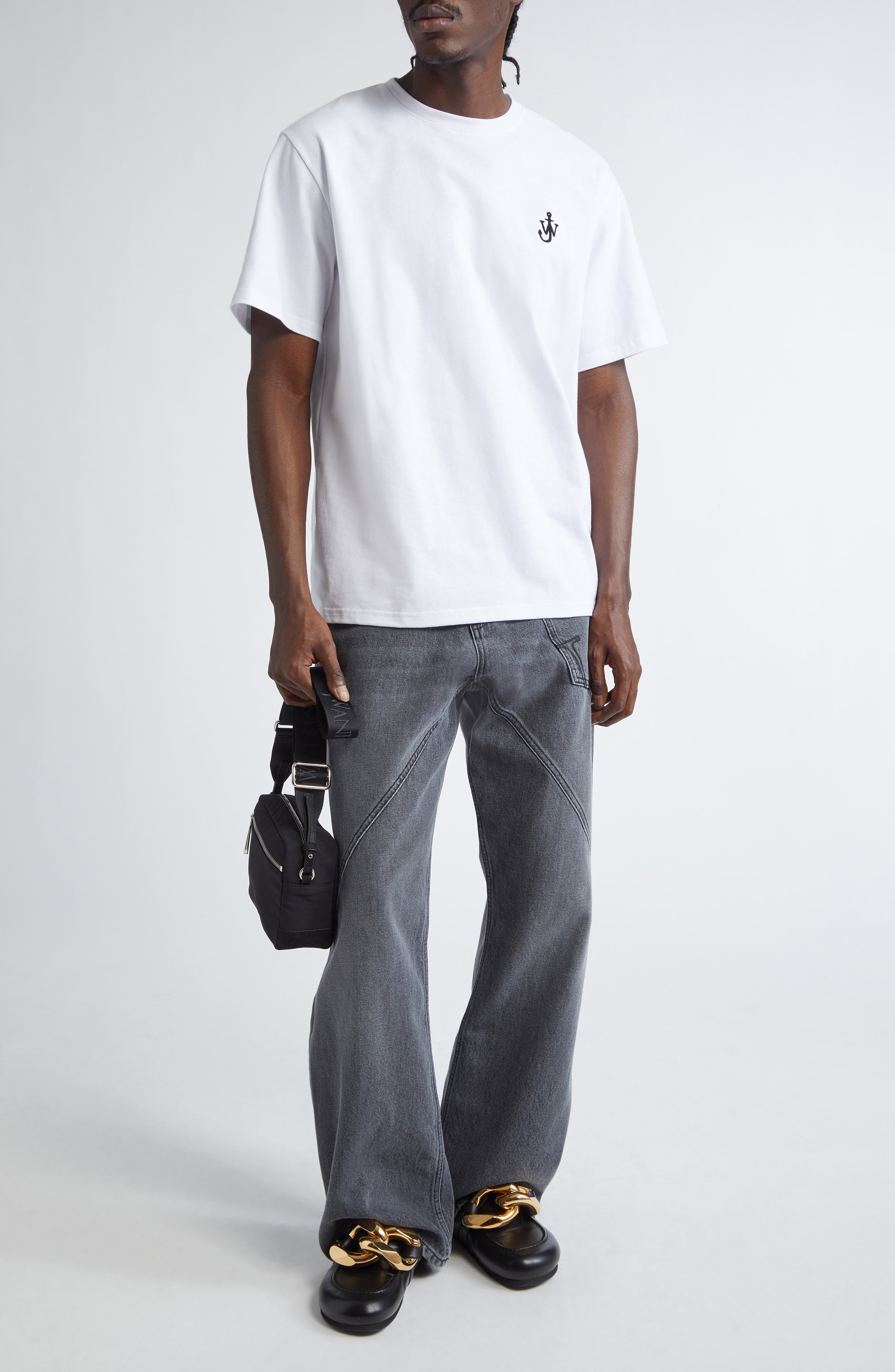 JW Anderson Twisted Workwear Jeans in Grey 929 at Nordstrom - 2