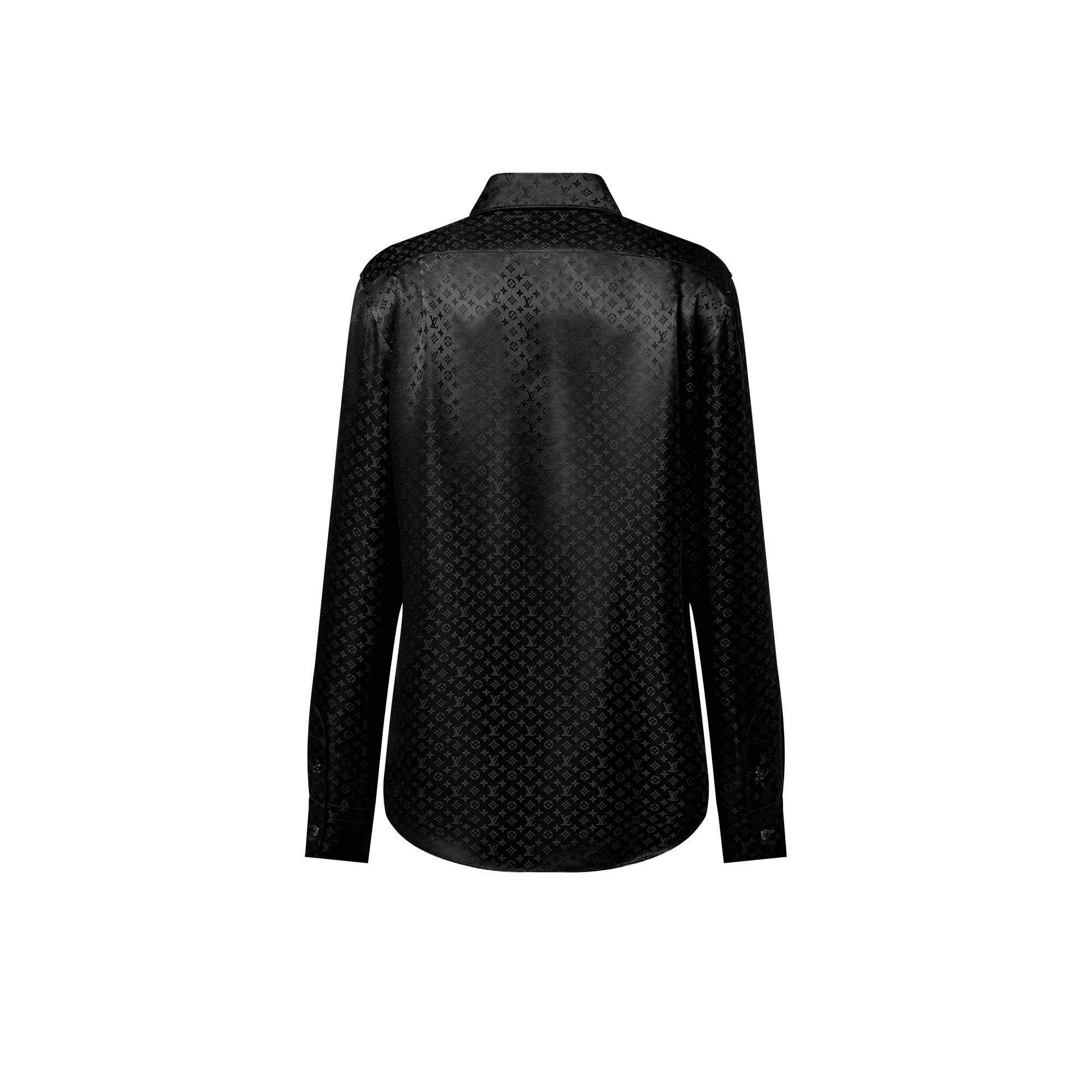 Monogram Long-Sleeved Silk Shirt - 3