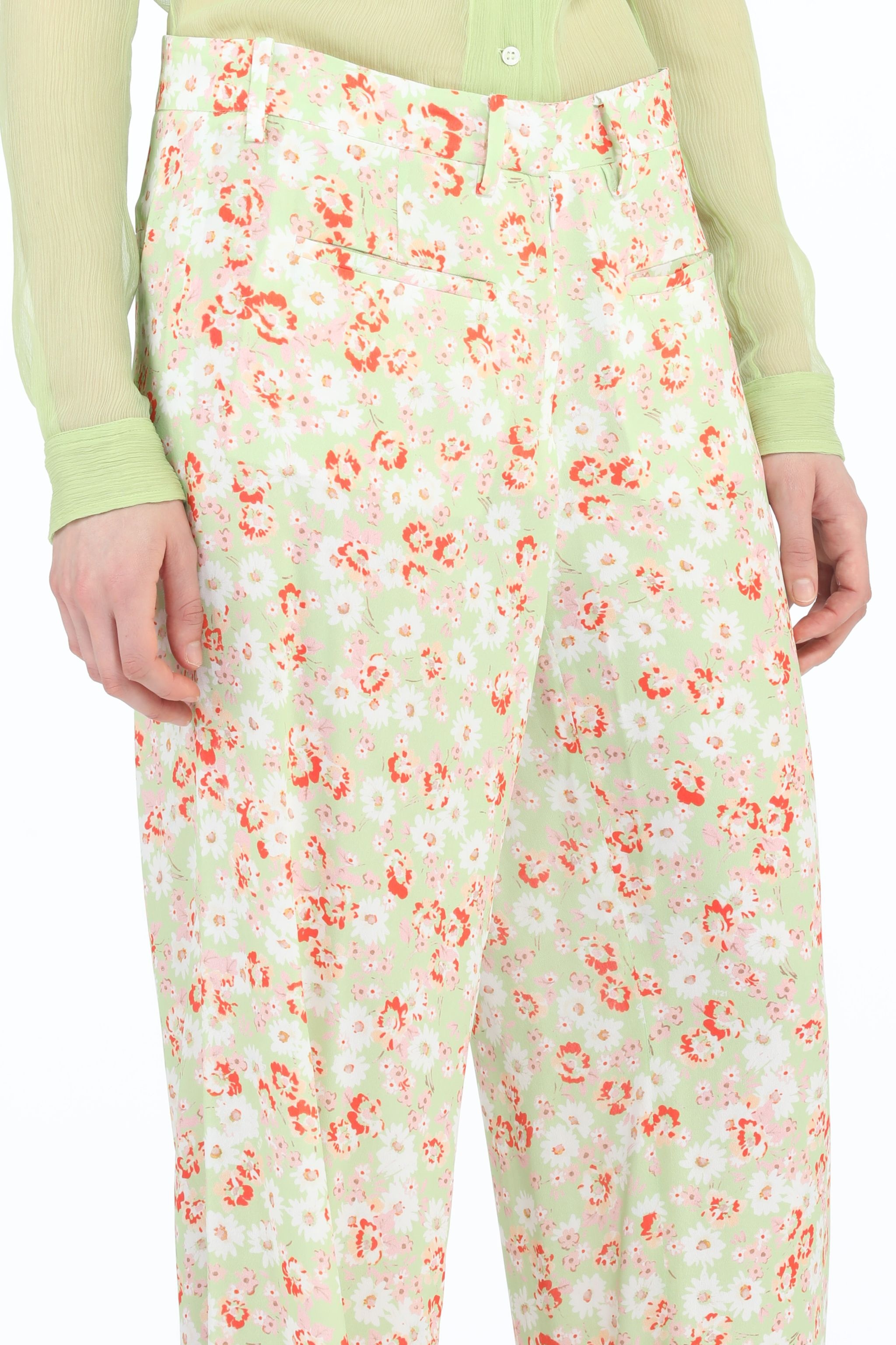 FLORAL-PRINT WIDE-LEG TROUSERS - 5