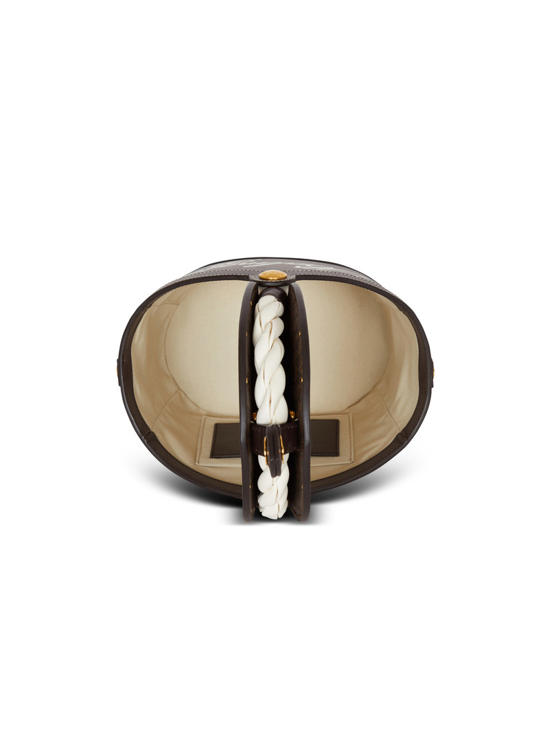 Monogram canvas and leather bucket bag 5