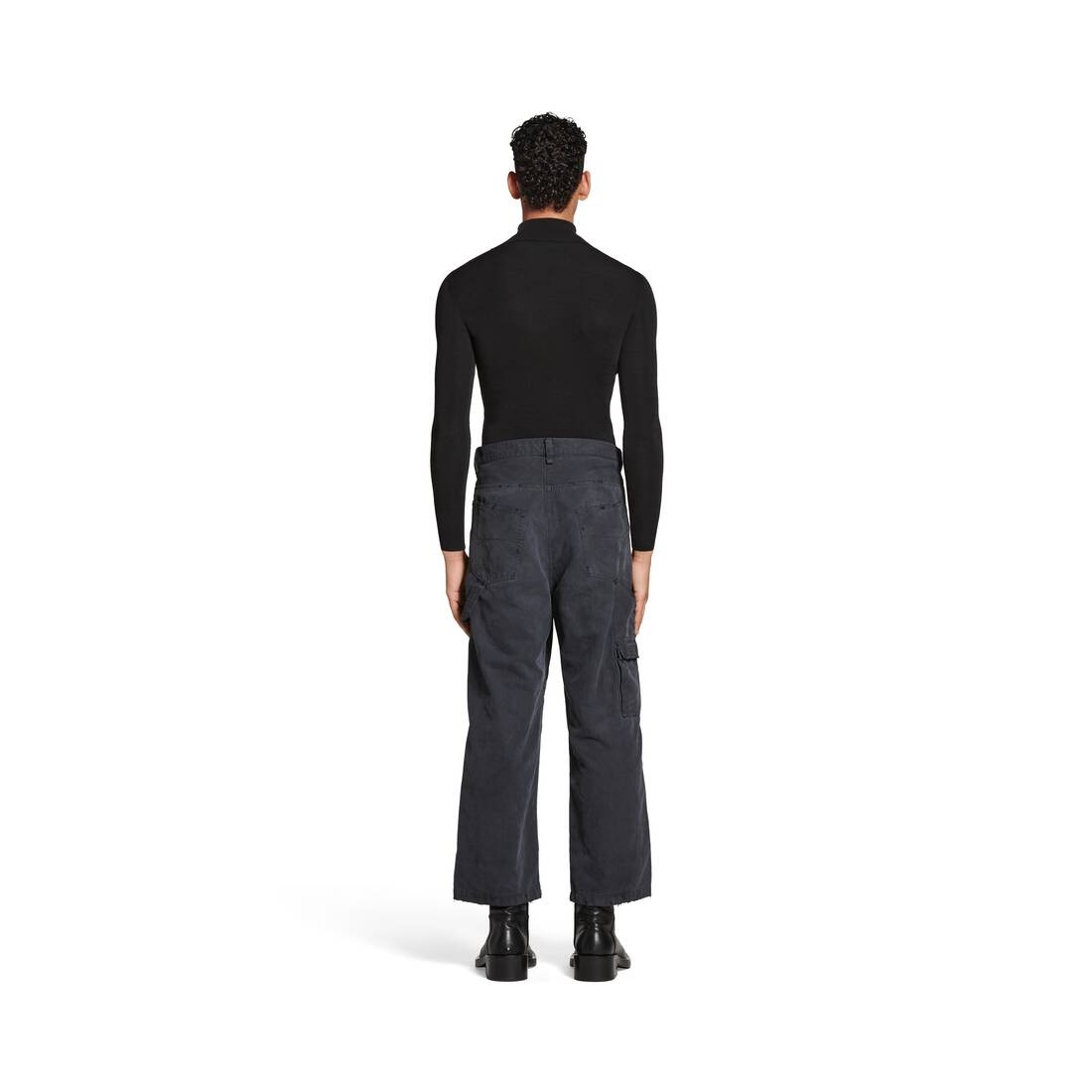 Cropped Skater Pants in Black - 7