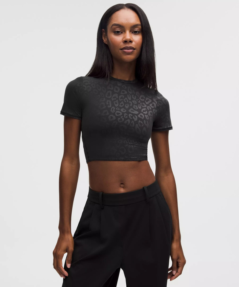 Wundermost Ultra-Soft Nulu Crewneck Cropped T-Shirt 1