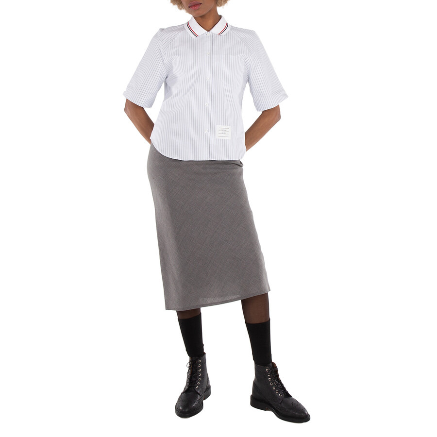 Thom Browne Fresco Maxi Low Rise Bias Skirt - 4