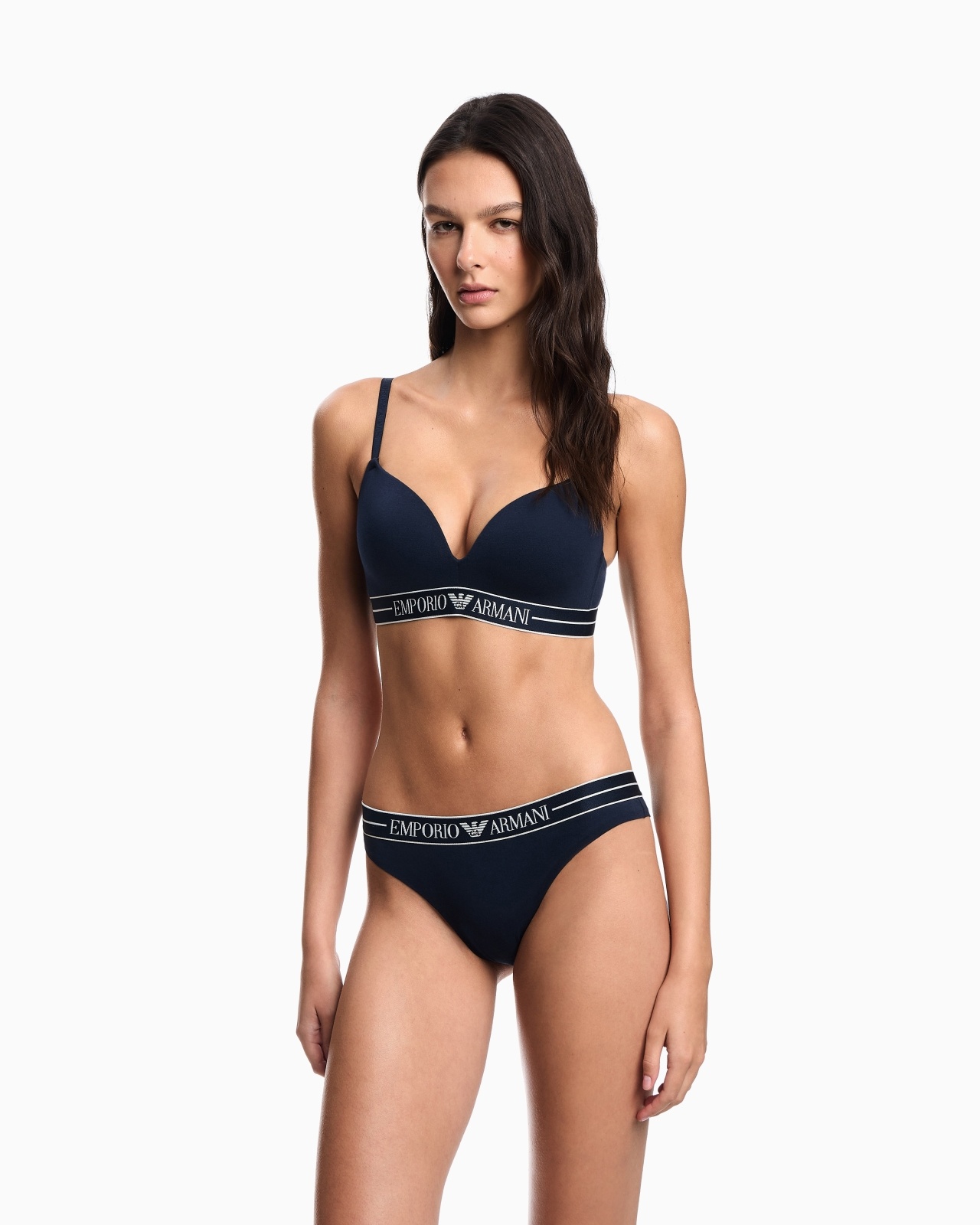 ASV ORGANIC-COTTON, PADDED TRIANGLE BRA WITH LOGO UNDERBAND - 2