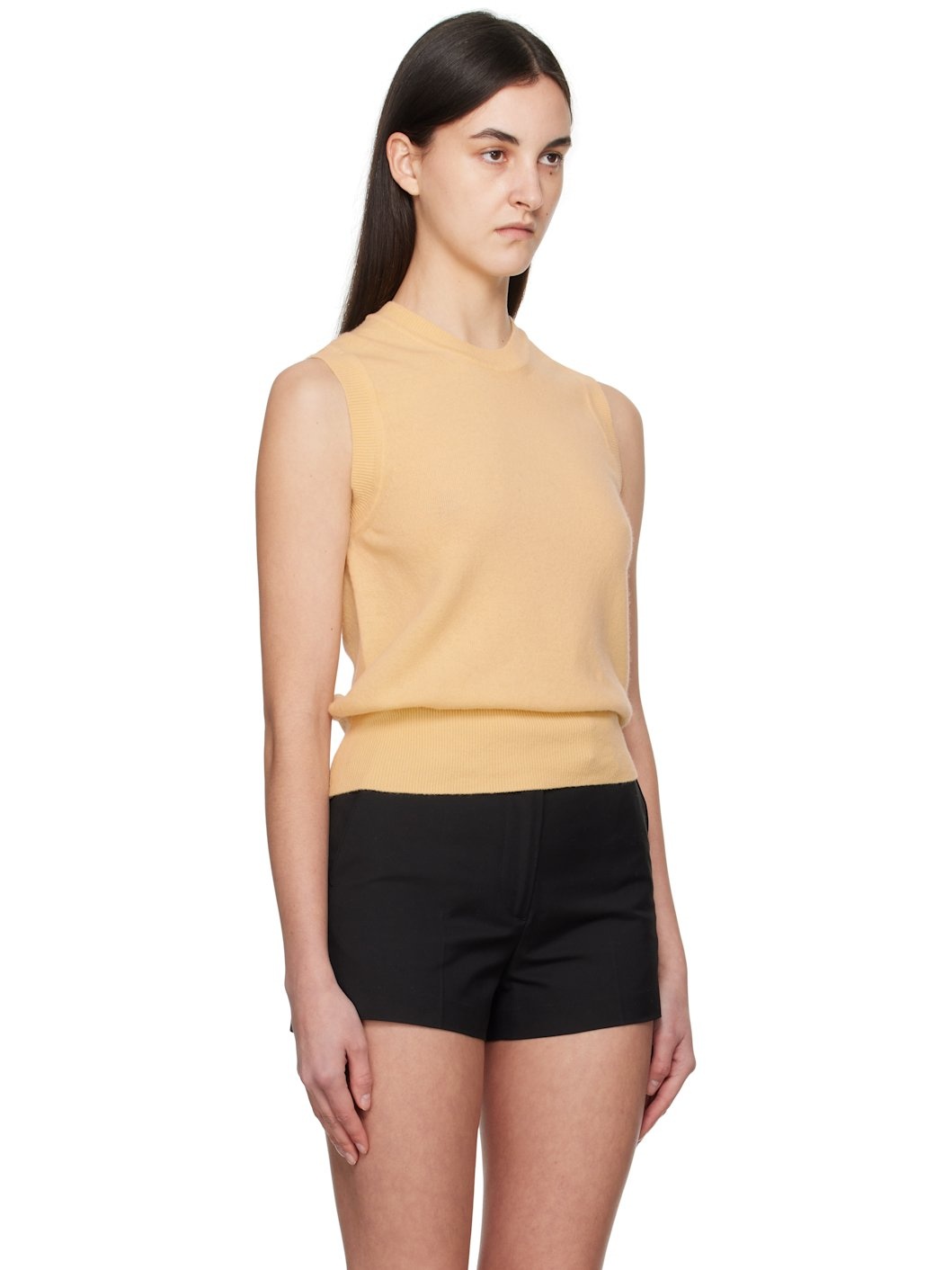 Yellow Emitt U-Neck Wool Vest - 2