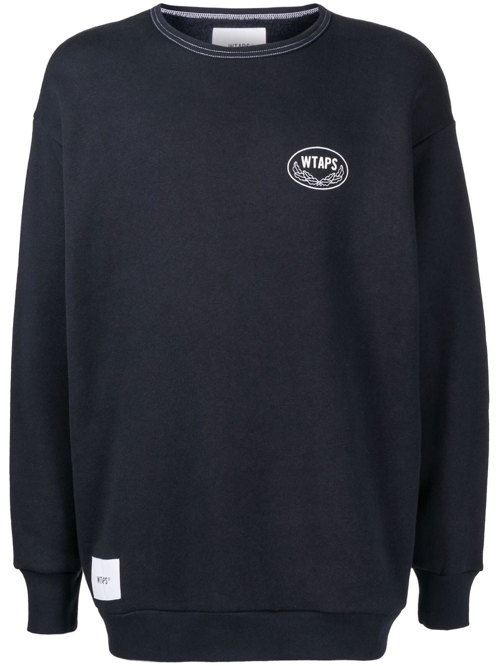 logo-print crew neck sweatshirt - 1