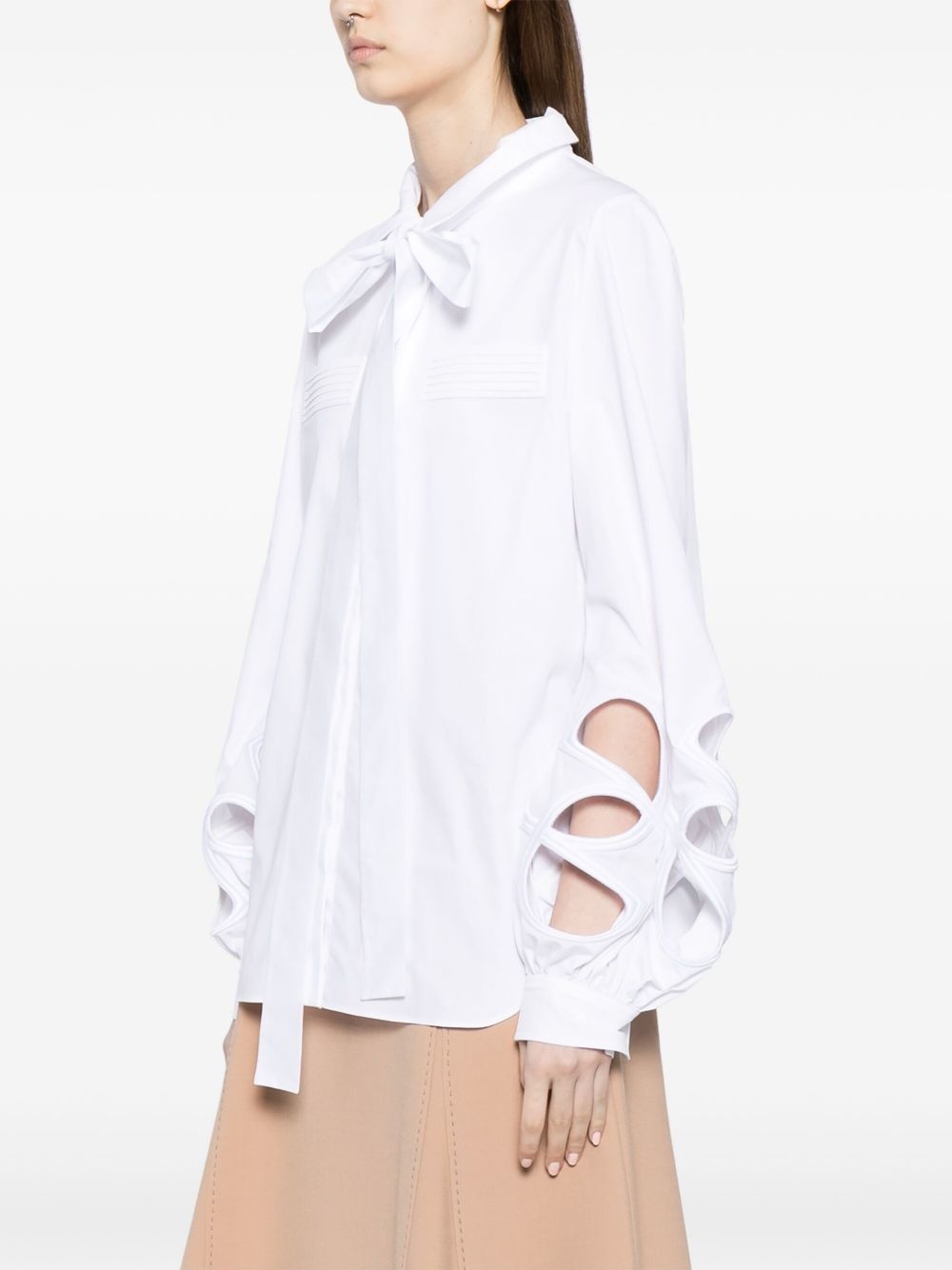 cut-out cotton shirt - 3