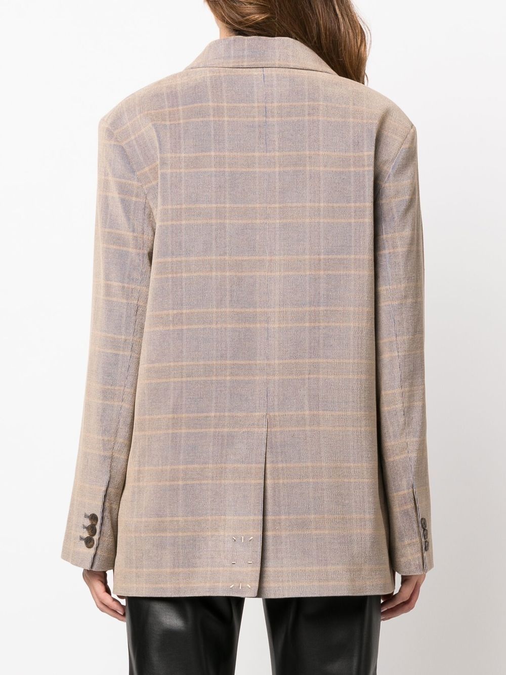 check print blazer - 4