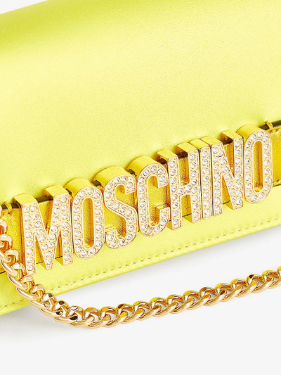 Moschino Strass brand-plaque satin wallet outlook