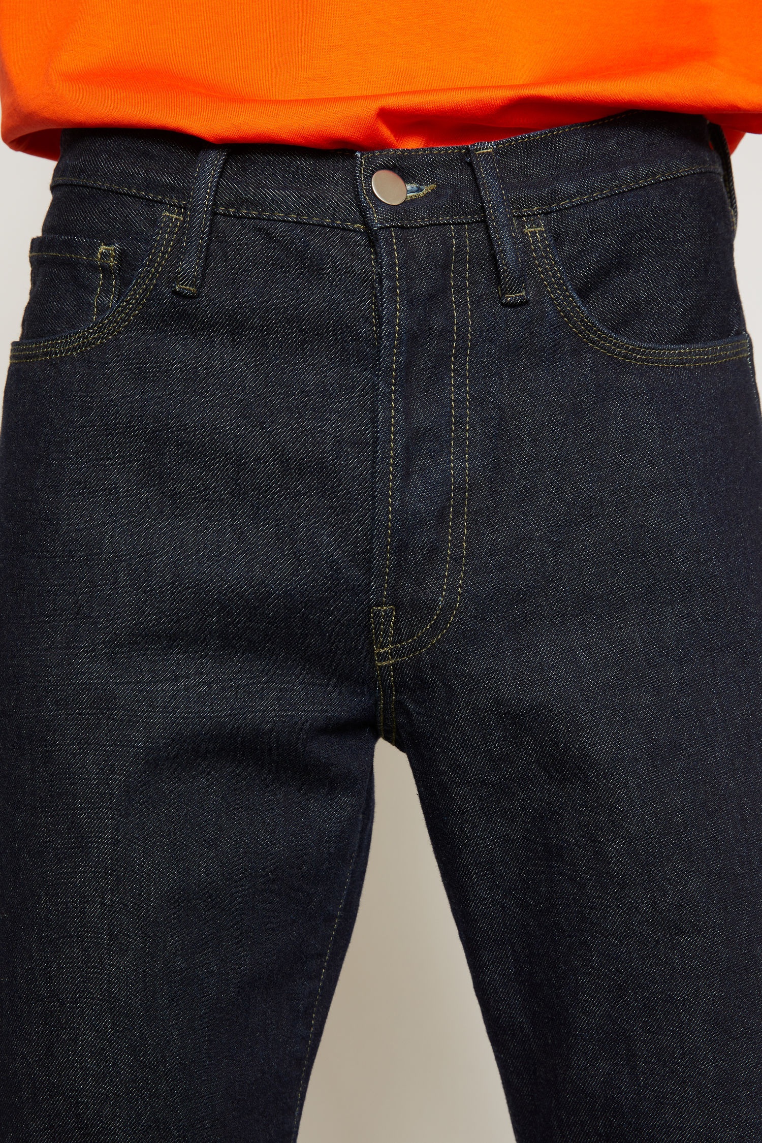 Face patch jeans indigo blue - 6