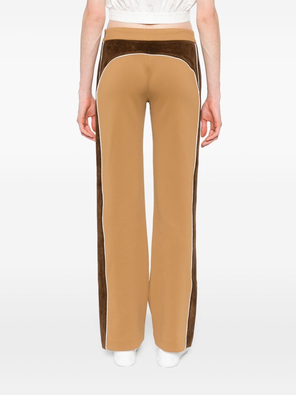 chenille panelled track pants - 4