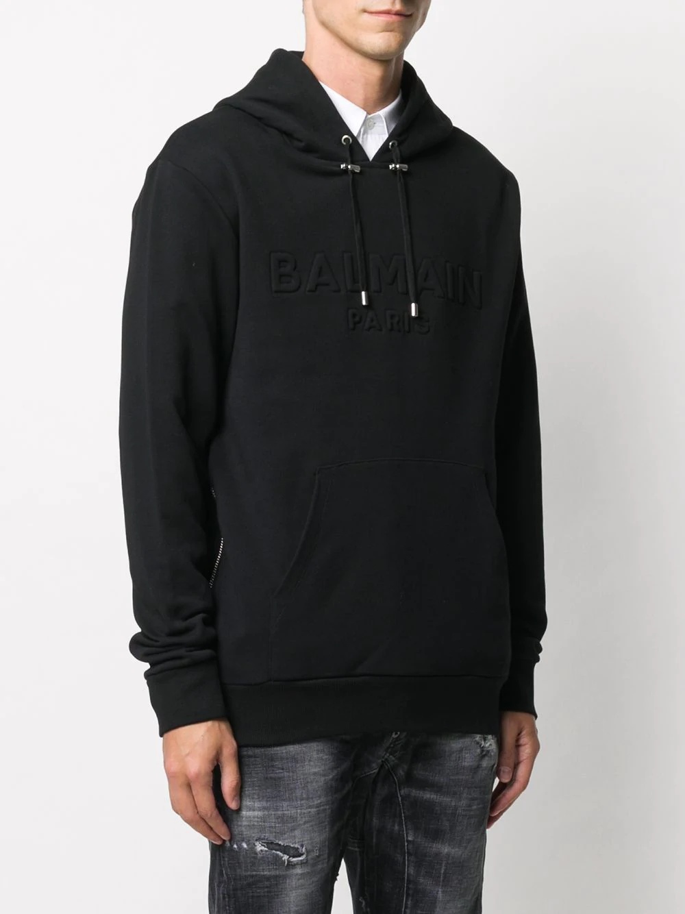 embroidered logo hoodie - 3