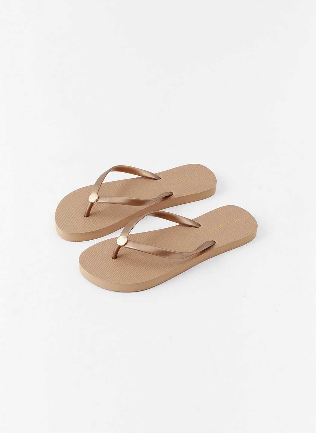 RUBBER BRONZE FLIP FLOPS - 1