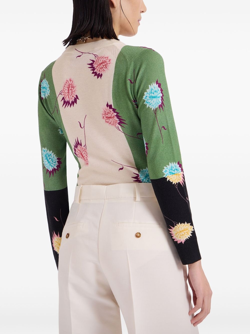 floral-print sweater - 3