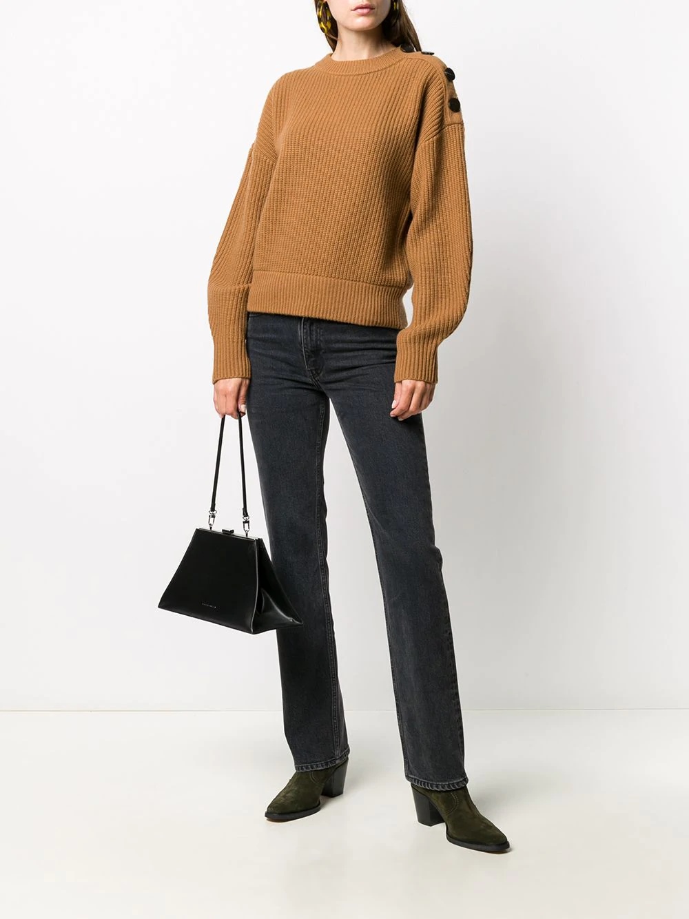 button-shoulder jumper - 2