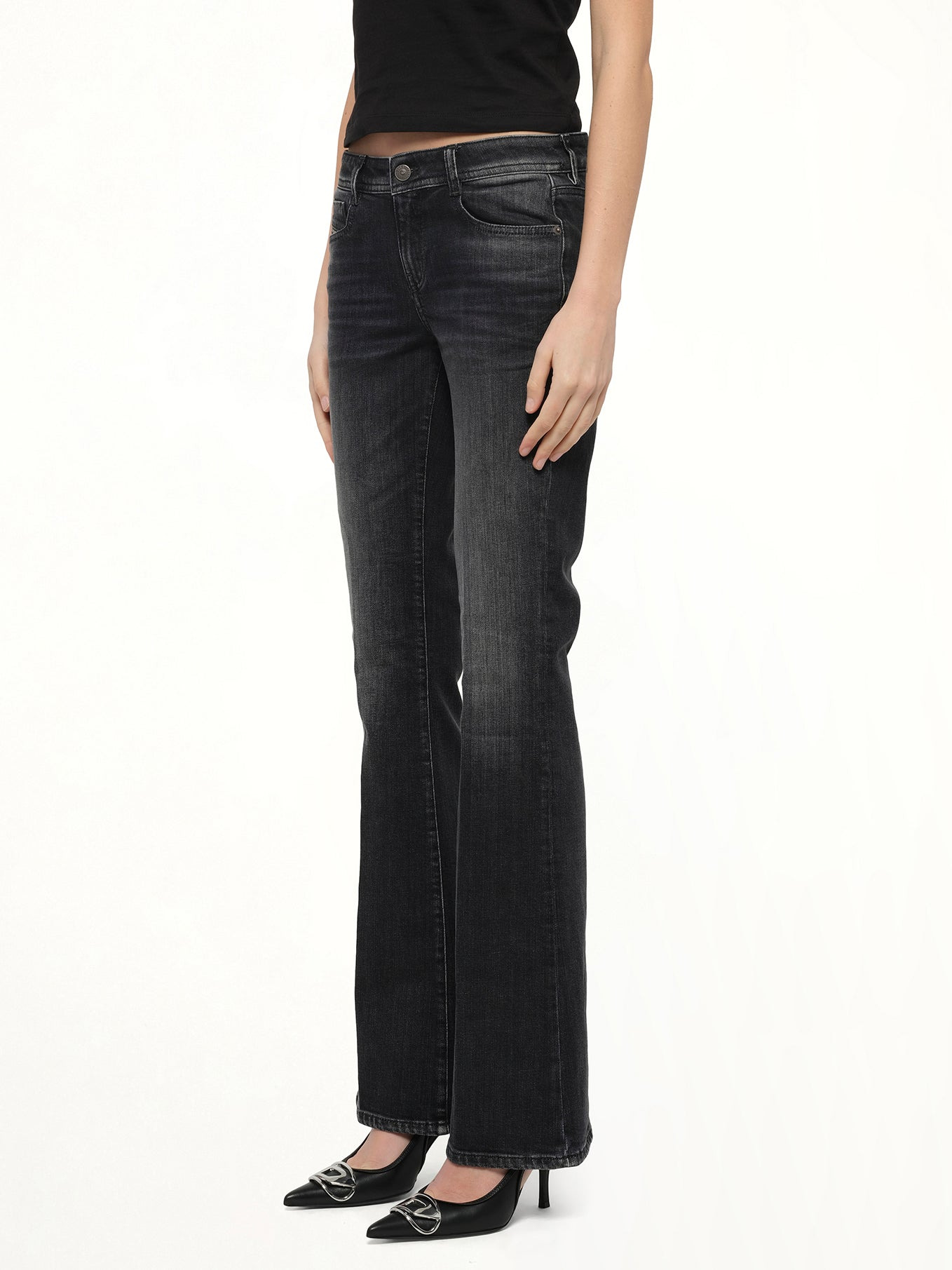1969 D-EBBEY Bootcut Jeans in Black/Dark Grey - 3
