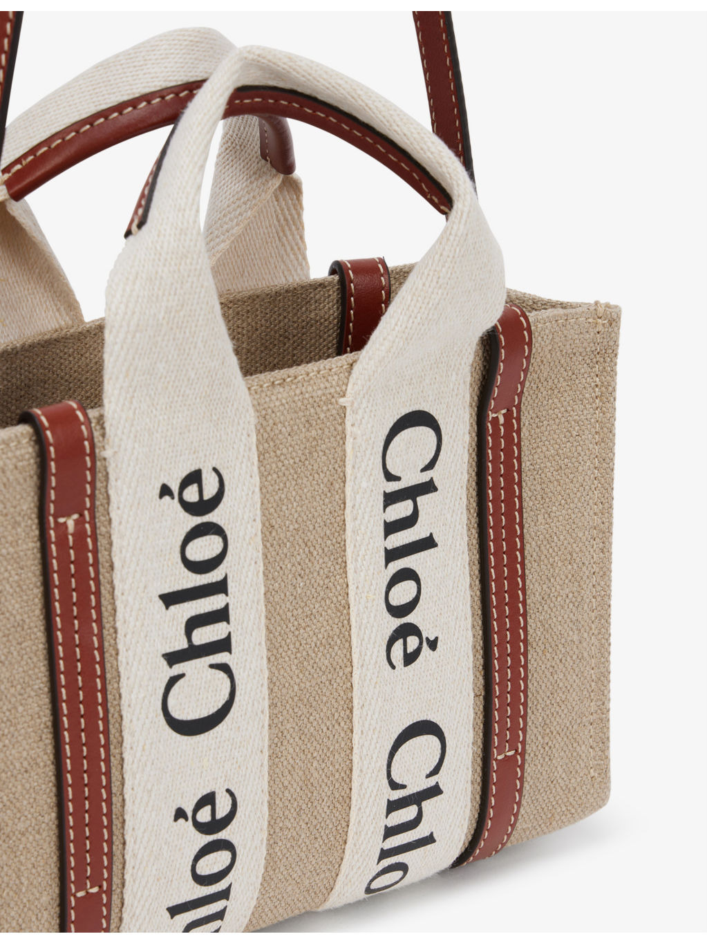 Woody mini cotton-canvas tote bag - 5