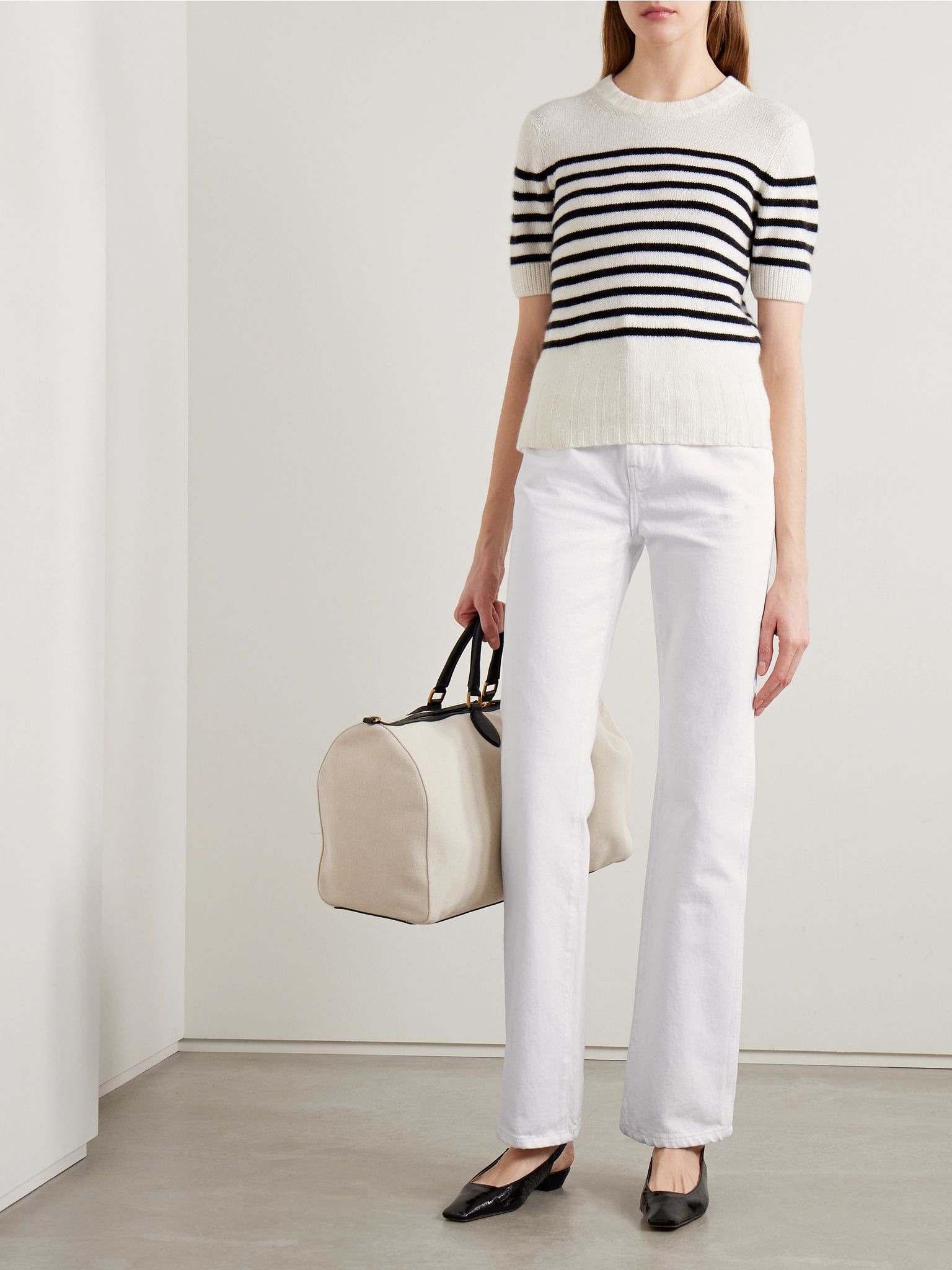 Danielle high-rise straight-leg jeans White - 2