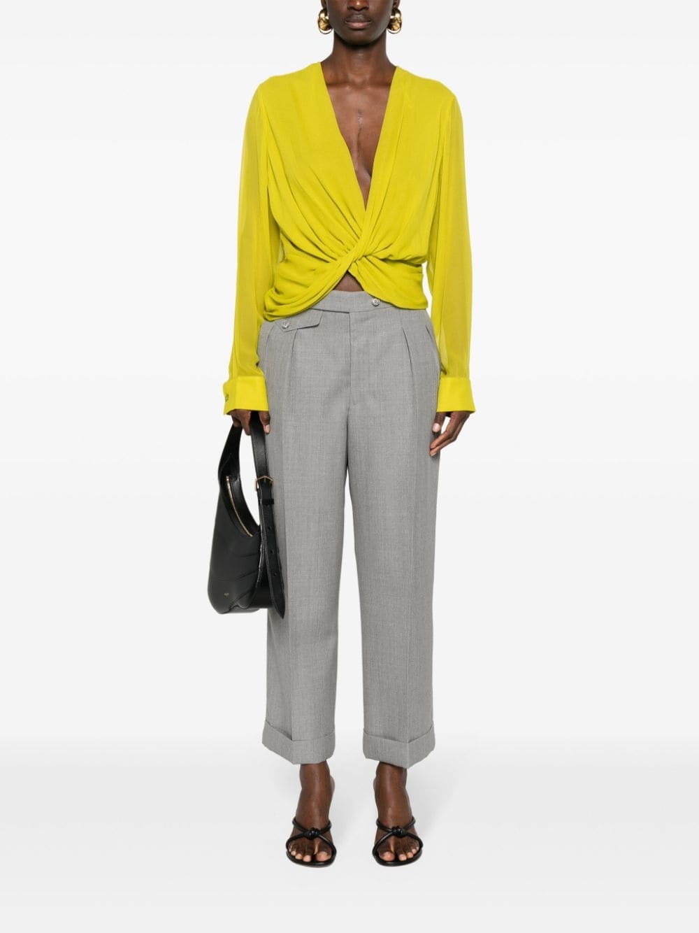 high-waist tailored trousers - 2