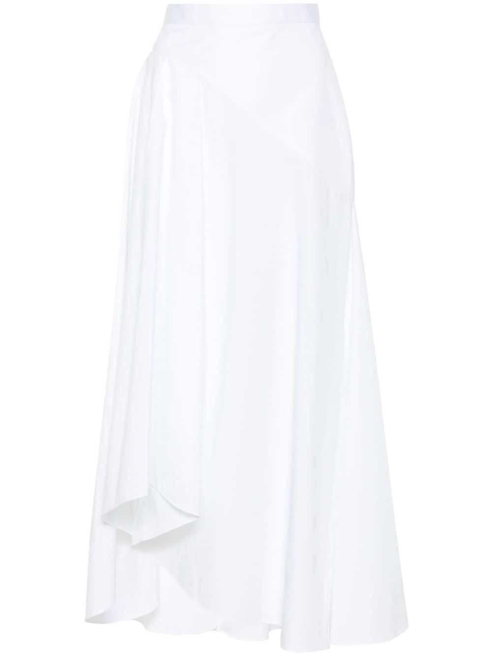 asymmetric flared midi skirt - 1