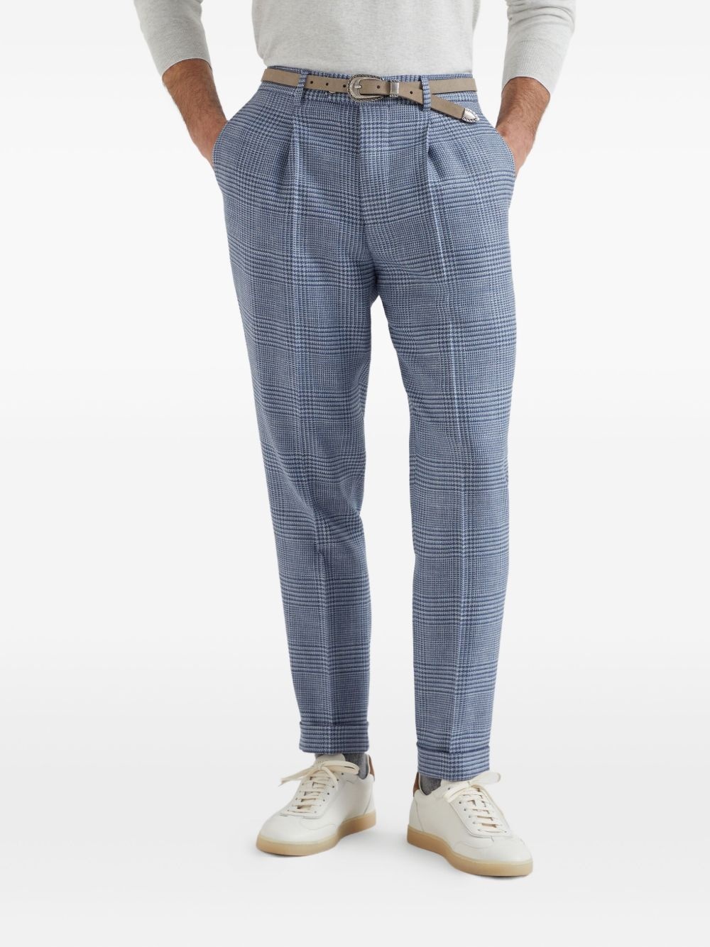 houndstooth-pattern trousers - 3