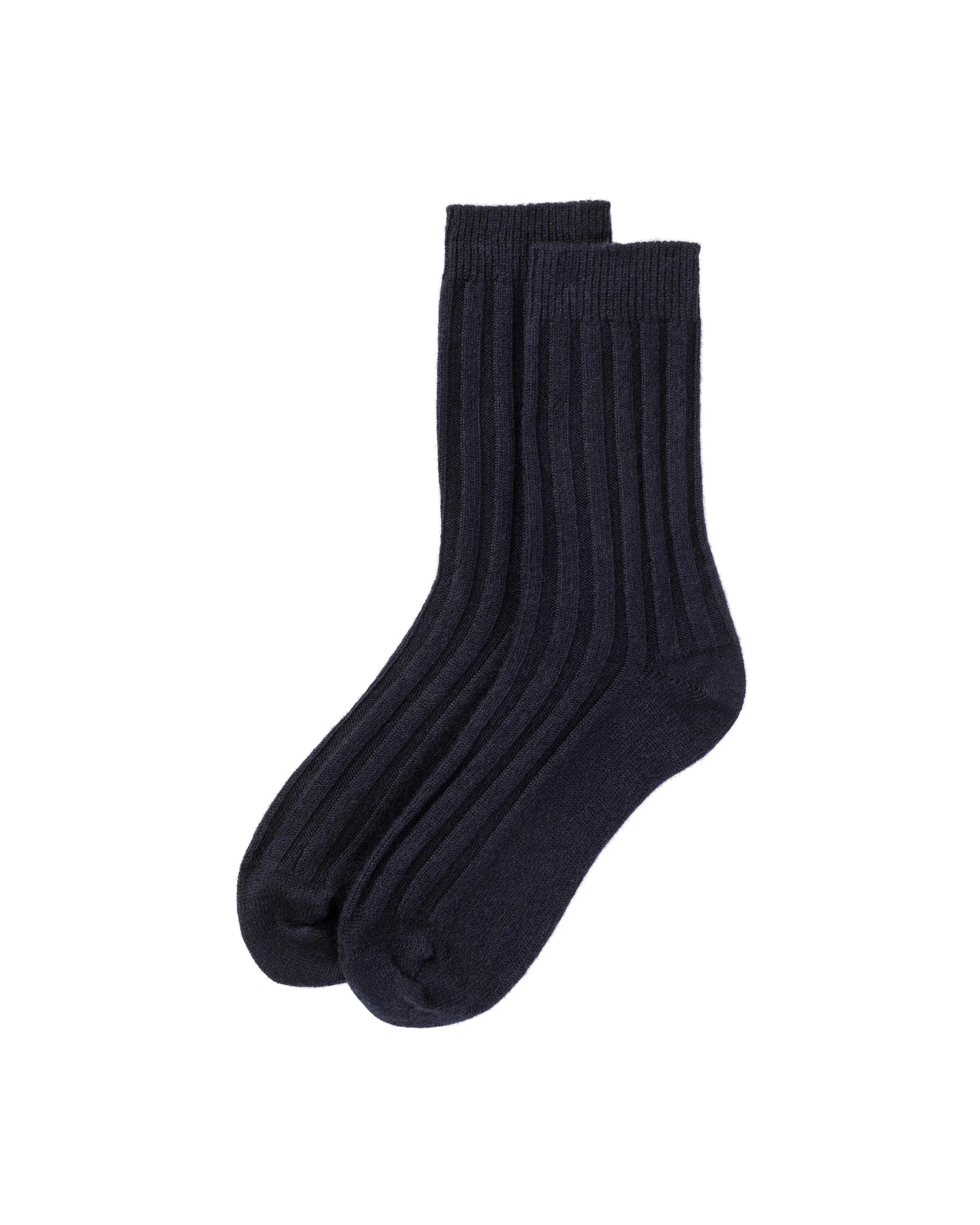 Men's Navy Cashmere Lounge Socks - 1