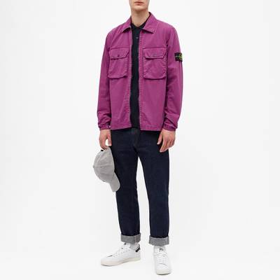 Stone Island Stone Island 2 Pocket Brushed Cotton Shirt Jacket outlook