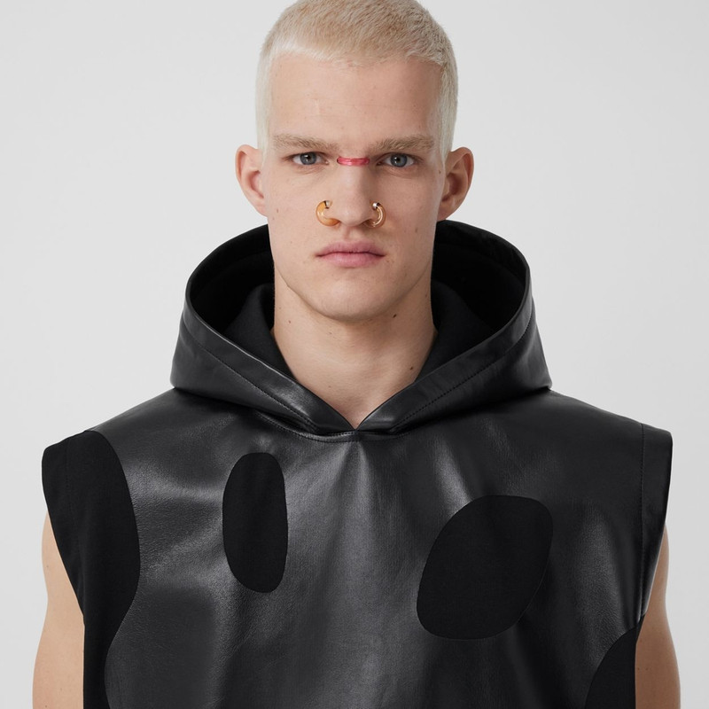 Monster Graphic Cotton and Lambskin Hoodie 3
