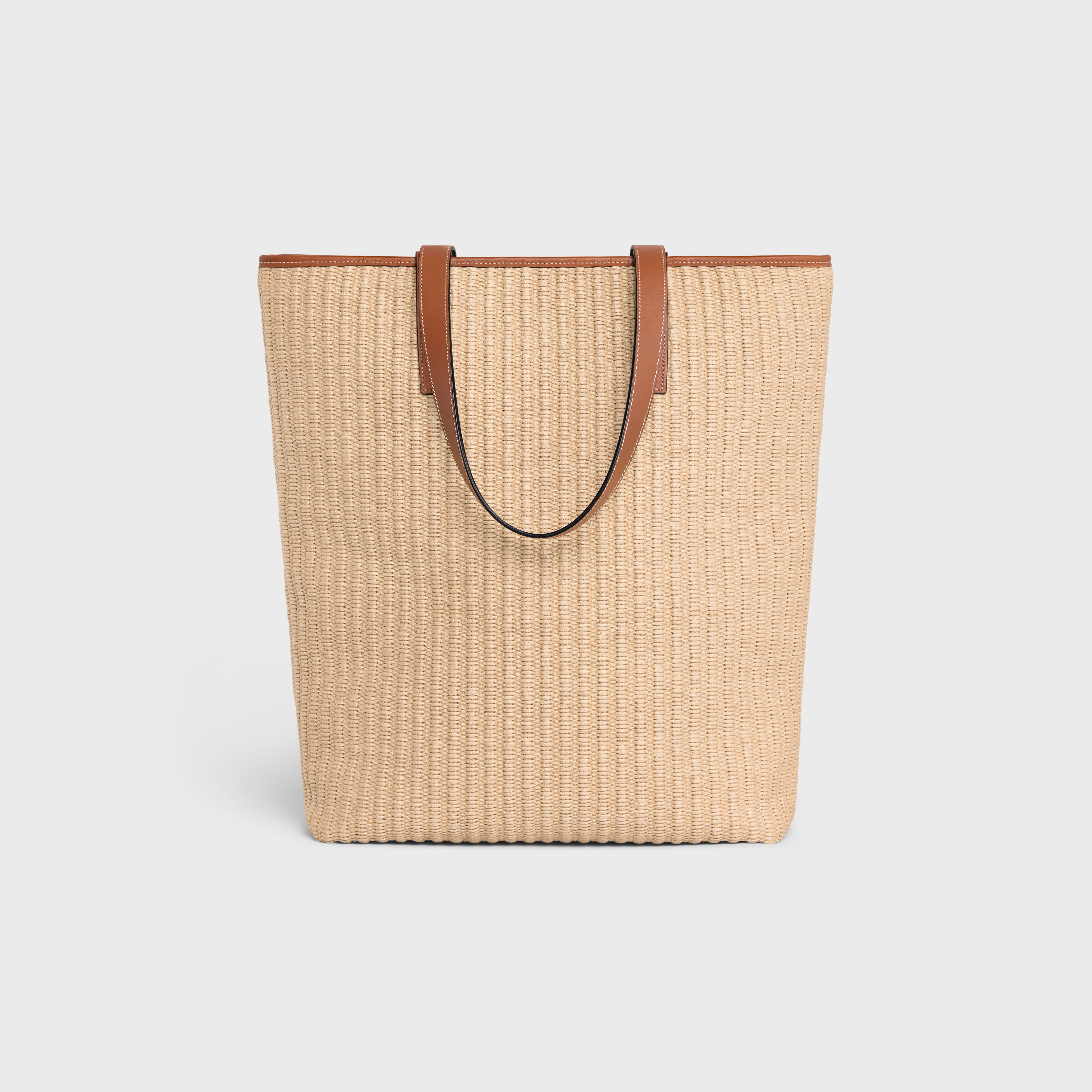 MUSEUM BAG in RAFFIA EFFECT TEXTILE WITH CELINE EMBROIDERY - 3