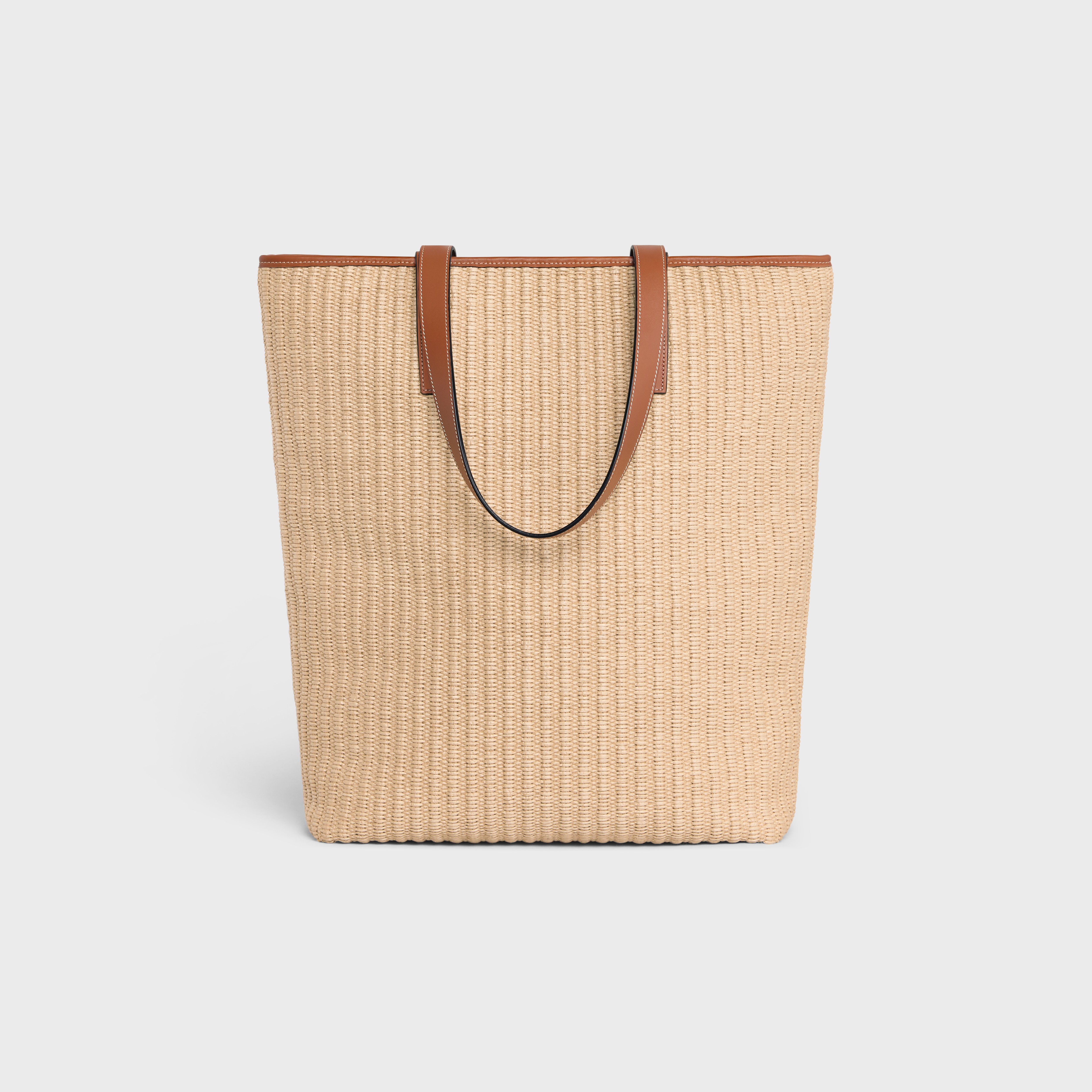 Triomphe XL Leather-Trimmed Logo-Print Coated-Canvas Tote Bag