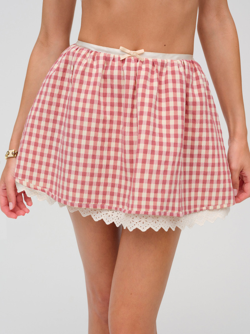 Georgia Gingham Micro Mini Skirt 1