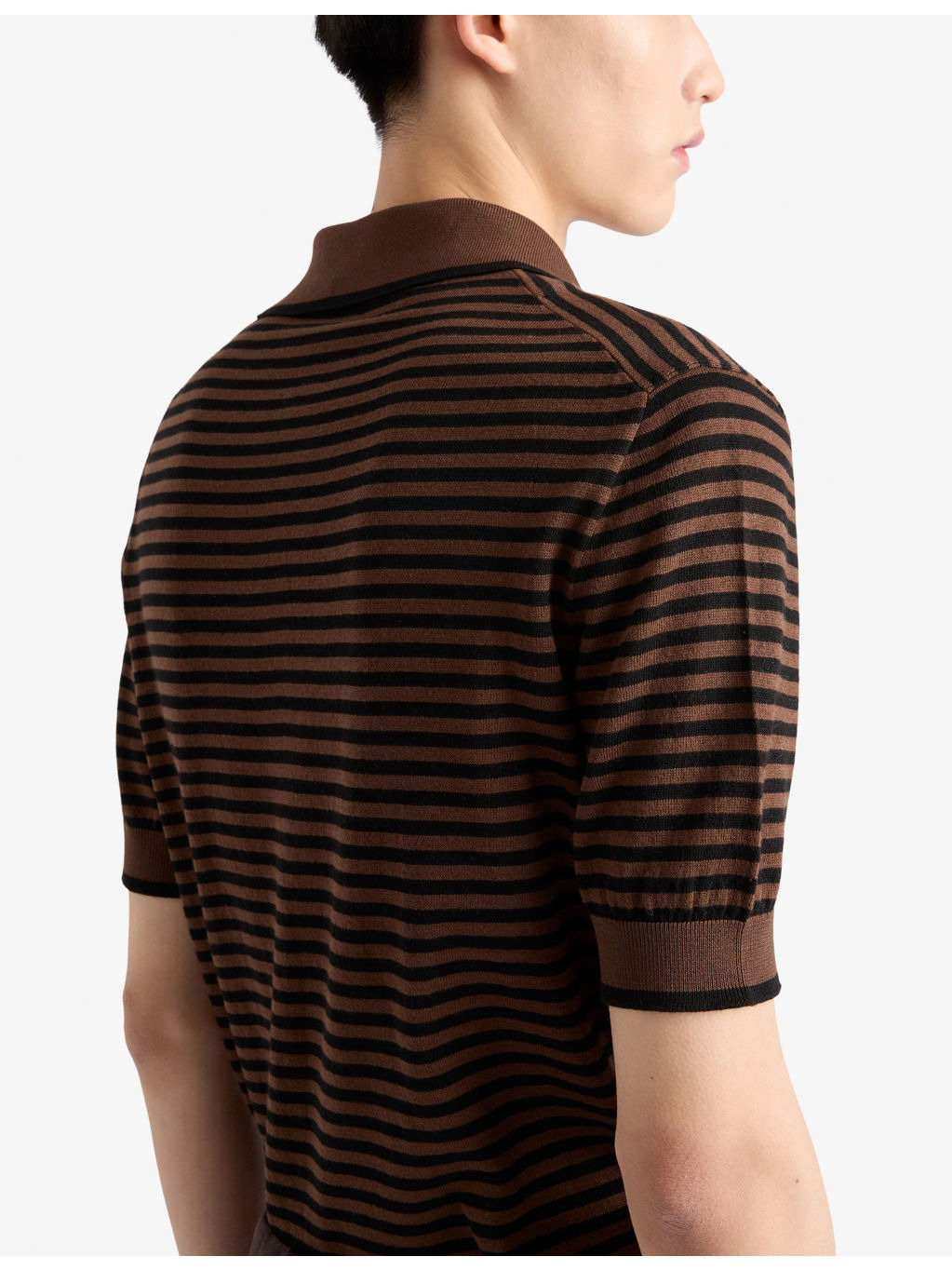 Striped Cotton Polo Shirt - 5